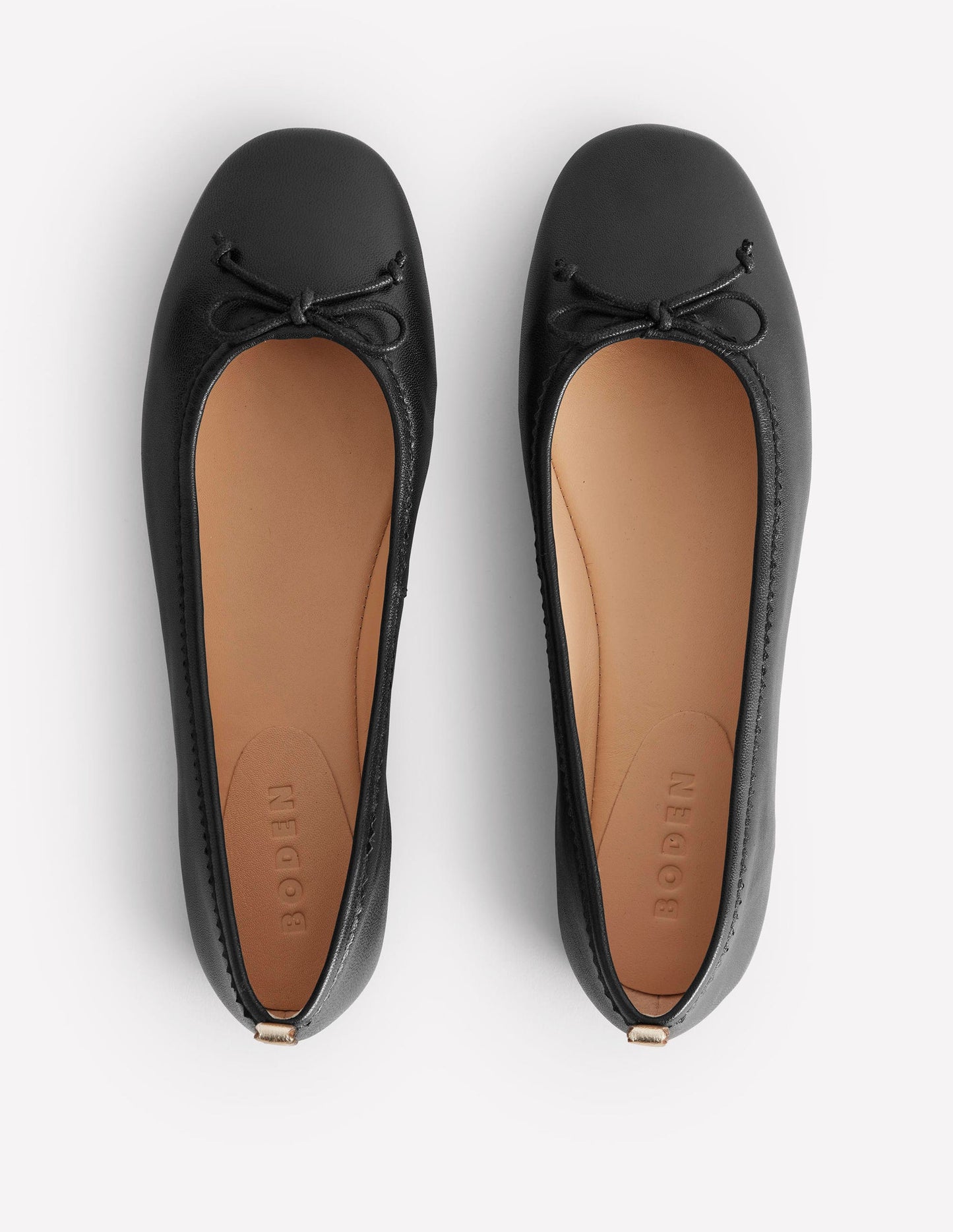 Kitty Flexi Sole Ballet Pumps-Black Leather
