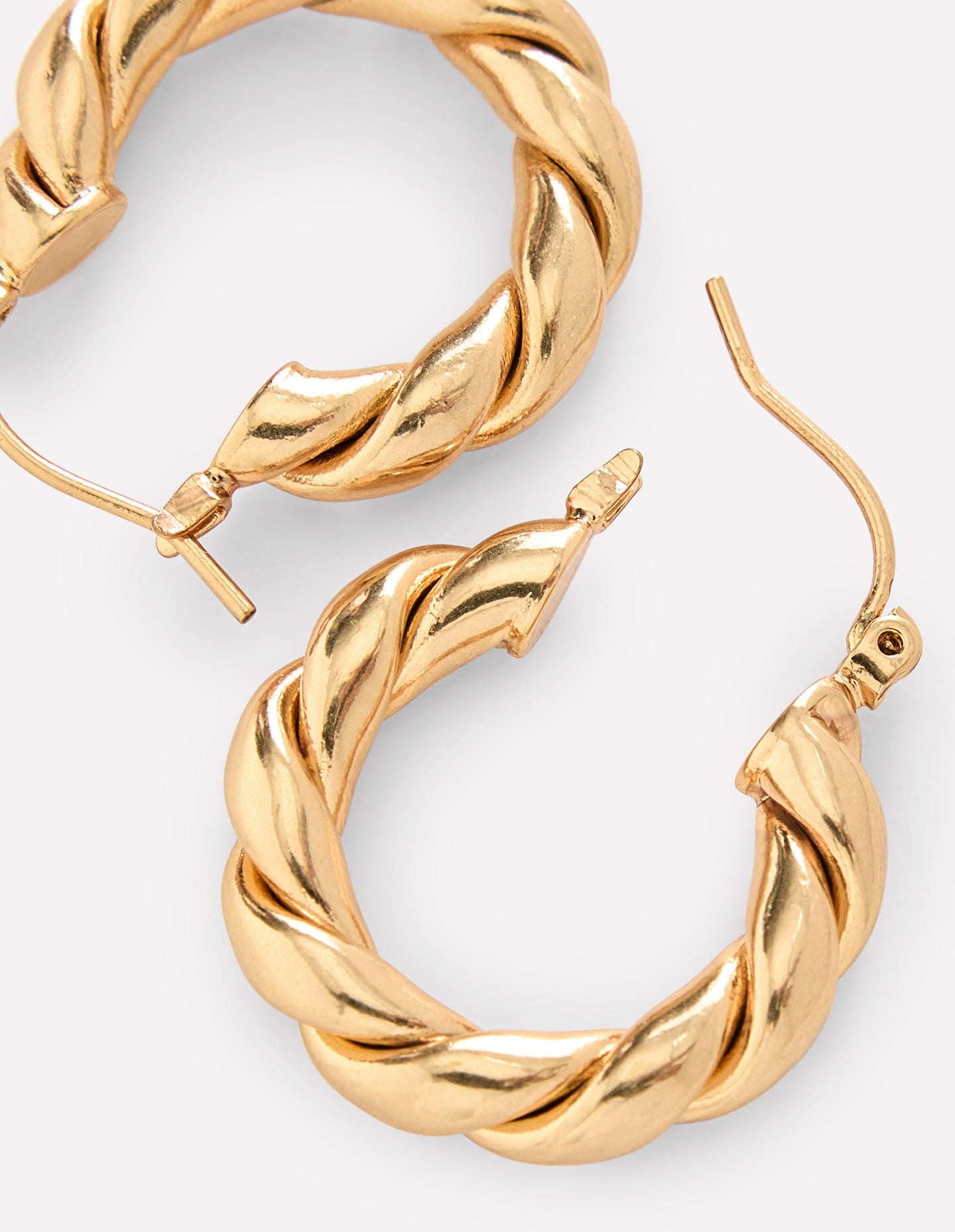 Chunky Twist Hoops-Gold Colour