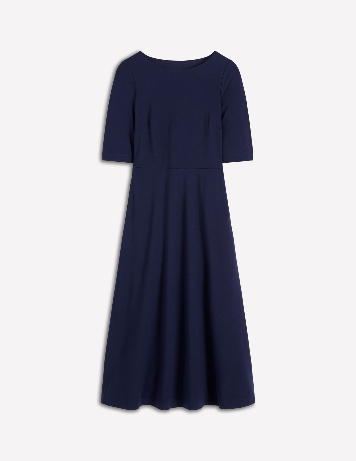 Mathilde Tie Waist Ponte Dress-Navy