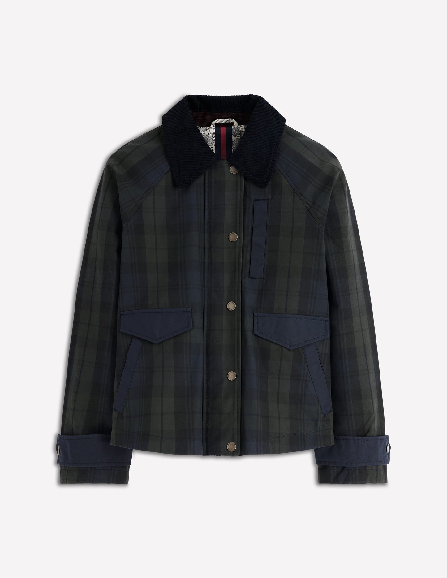 Raglan Wax Jacket-BLACKWATCH