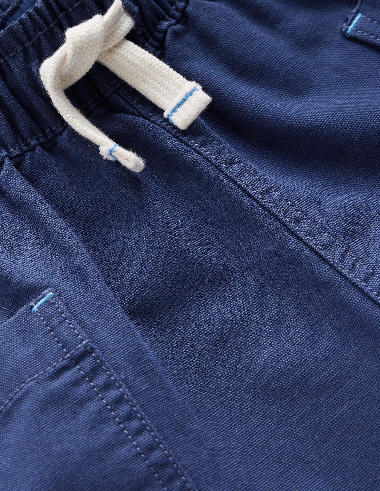 Cotton Pocket Shorts-Medieval Blue