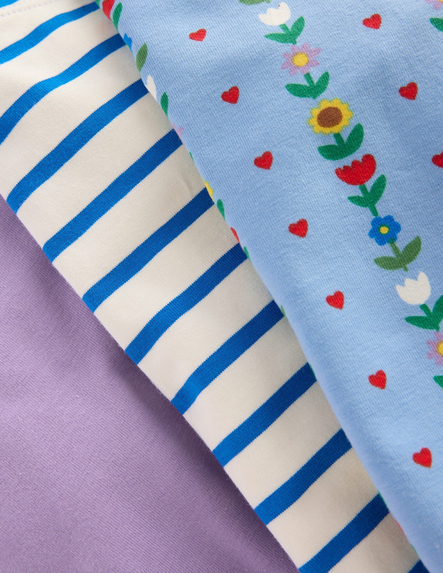 3-pack Cycling Shorts-Glacier Blue Sunflower Garden