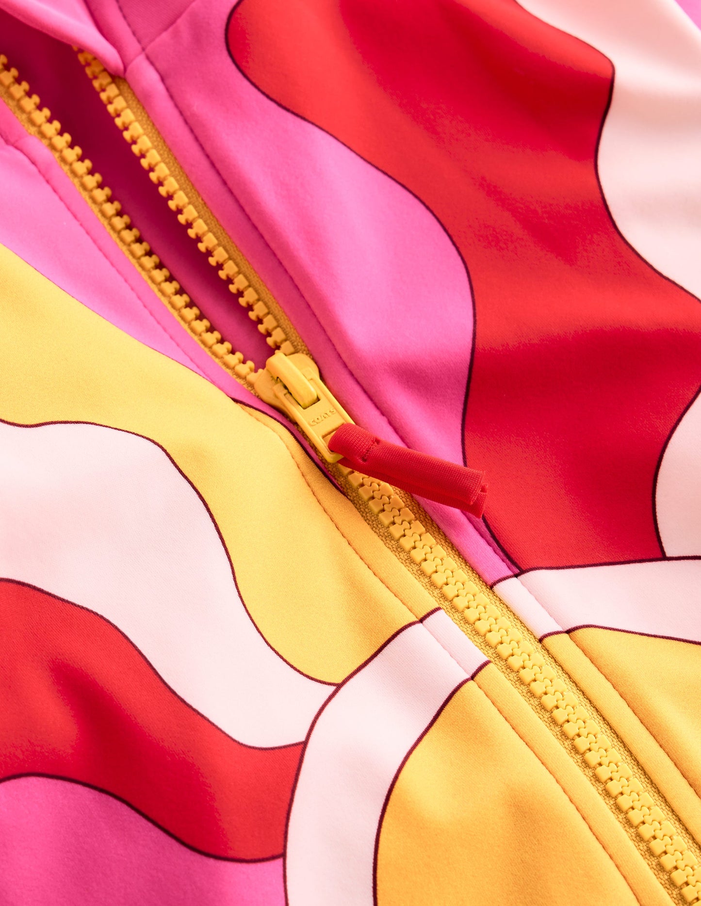 Short Sleeve Swimsuit-Cinnamon Red Sixties Sunrise