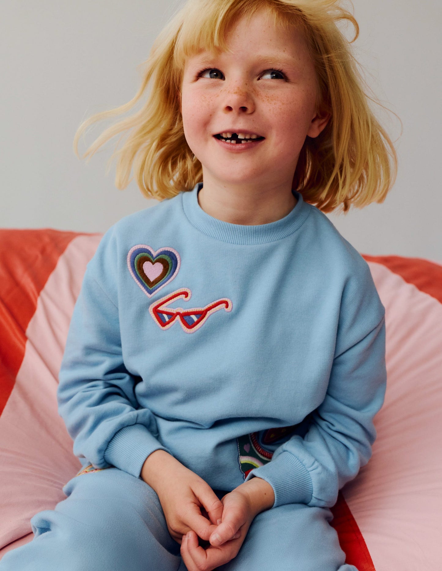 Bobbie Appliqué Sweatshirt-Glacier Lake Badges