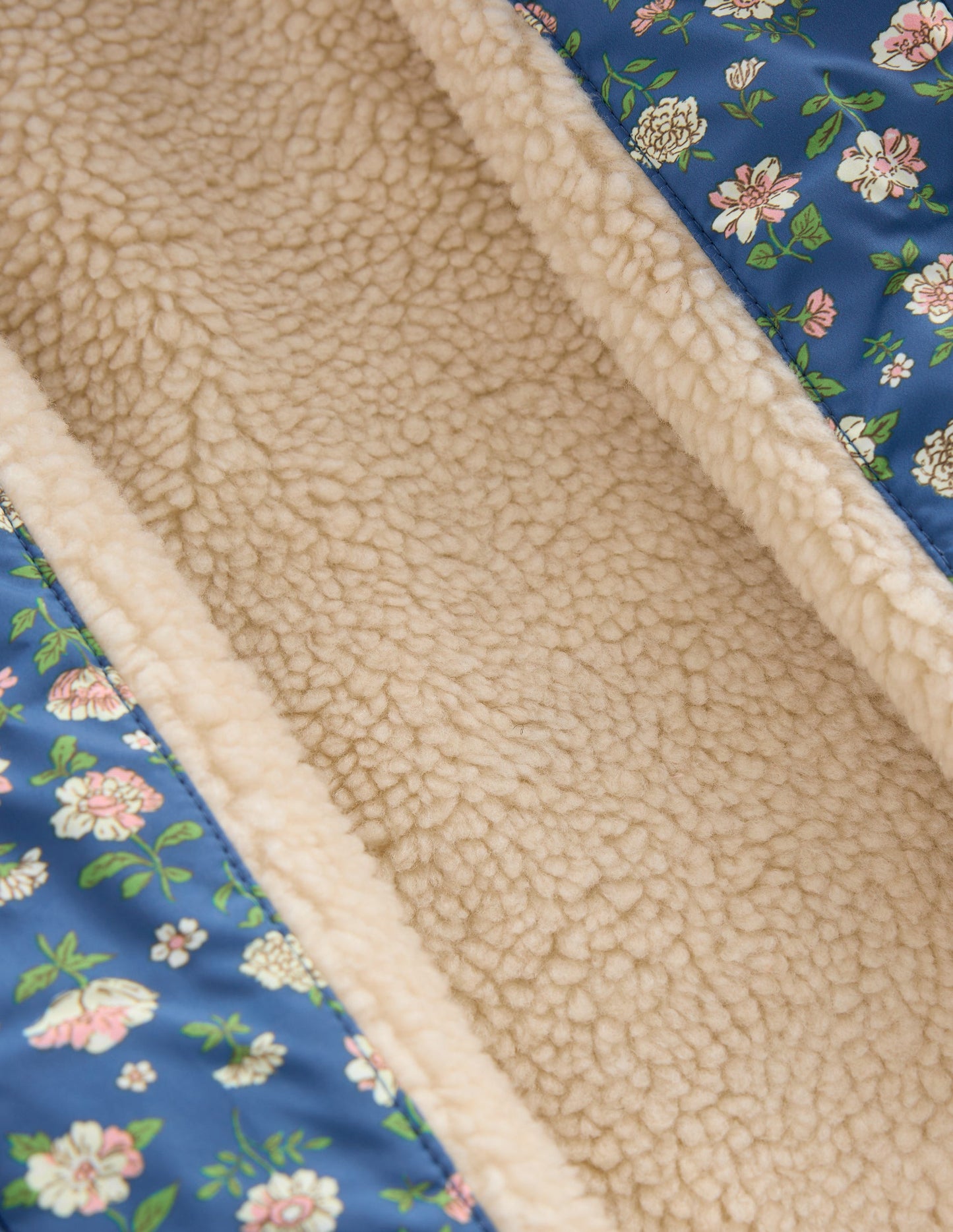 Fun Bomber Jacket-Borg Blue Floral