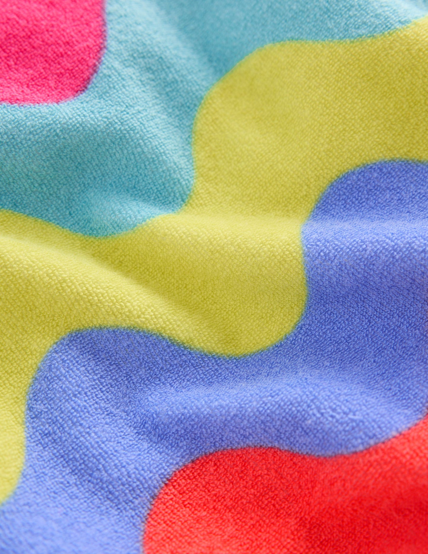 Dropped Shoulder Towelling Top-Multi Wave Stripe