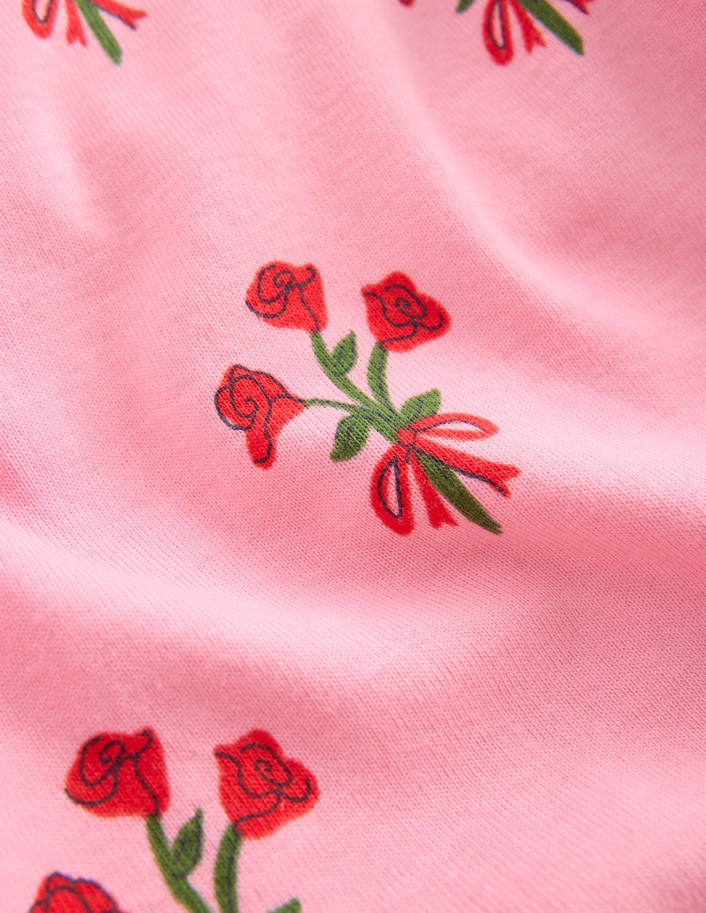 Snug Long John Pyjamas-Bubblegum Pink Posy