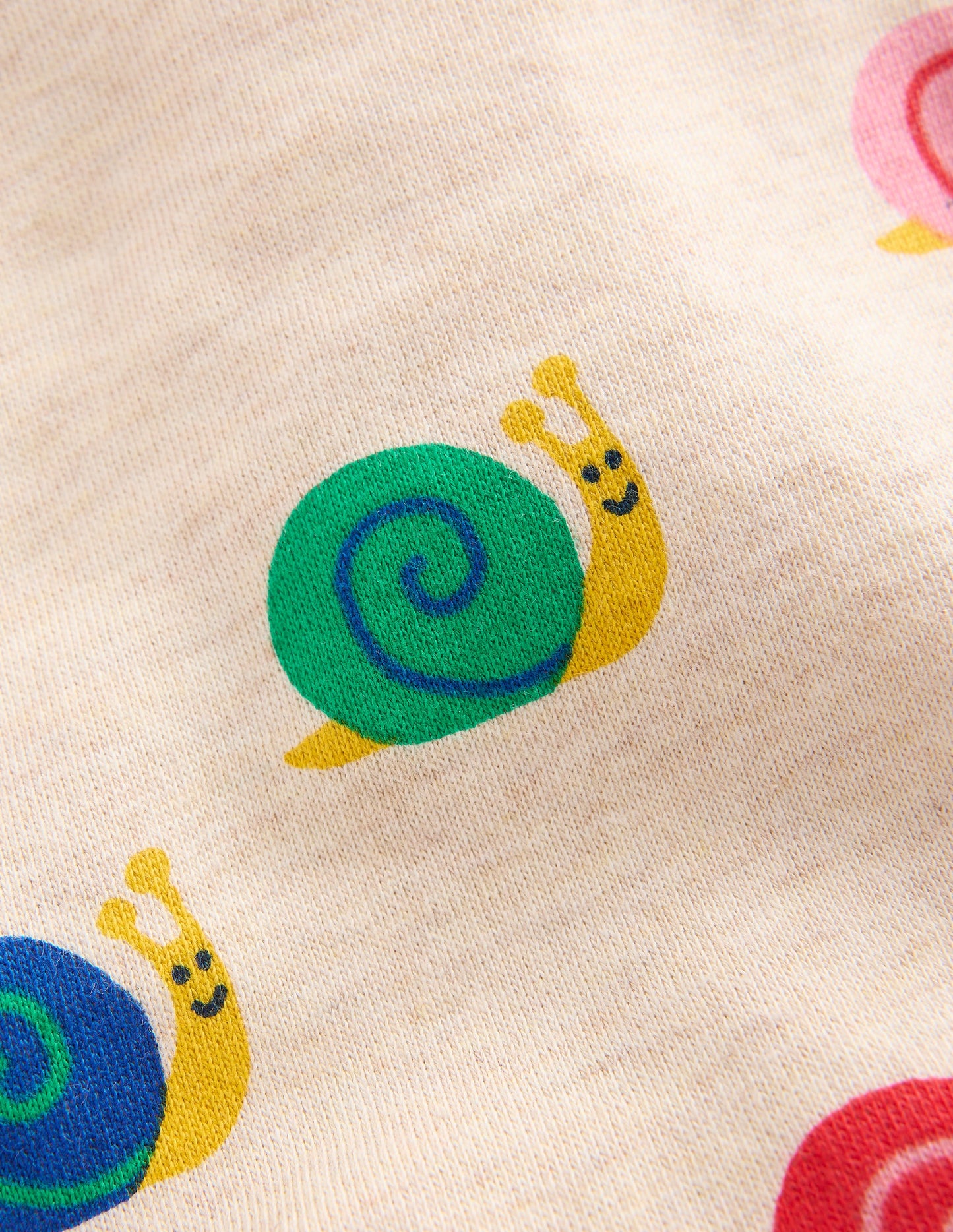 Printed Sweatshirt-Oatmeal Snail