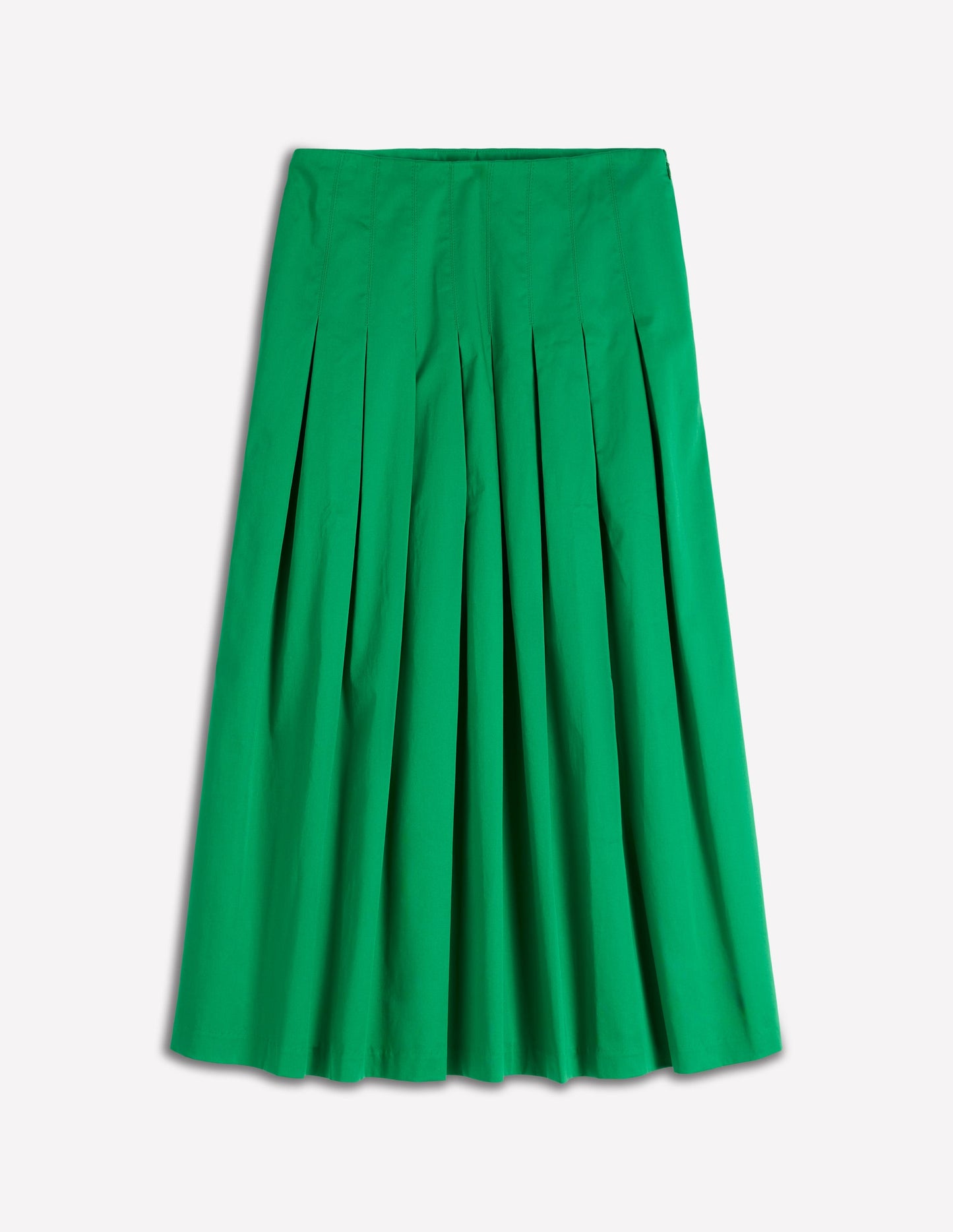 Valentina Sateen Skirt-Rich Emerald