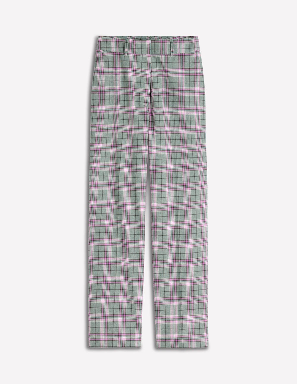 Canonbury Tailored Trousers-Green, Pink and Brown Check