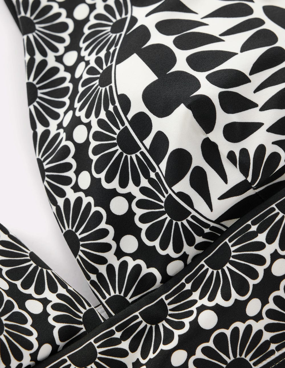 Porto Bikini Top-Black, Geo stamp