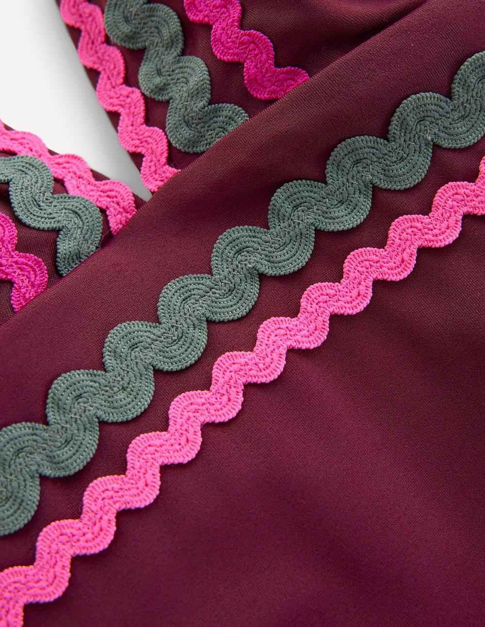 Porto Tankini Top-Chocberry, Rik rak