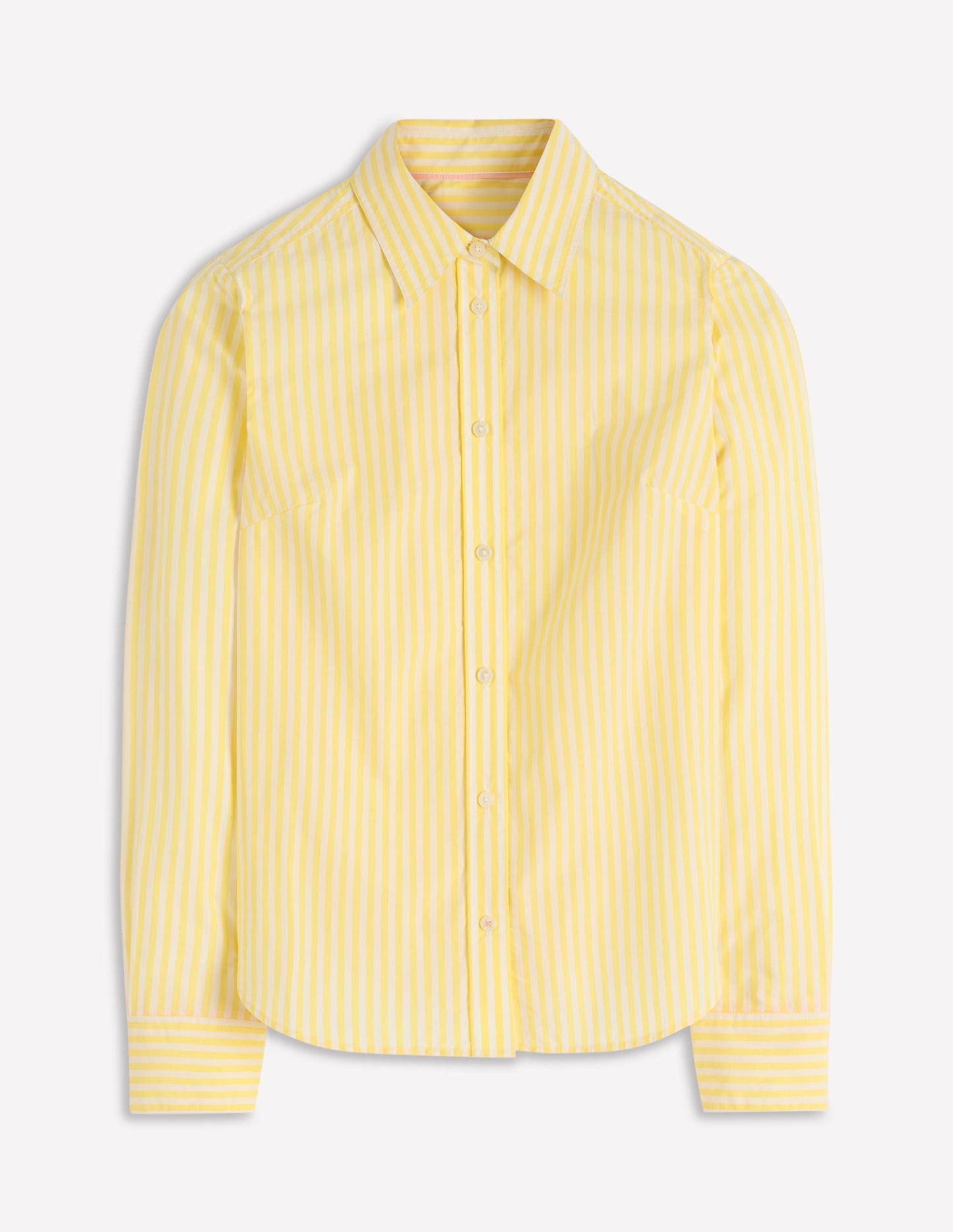 Sienna Cotton Shirt-Yellow and Ivory Stripe
