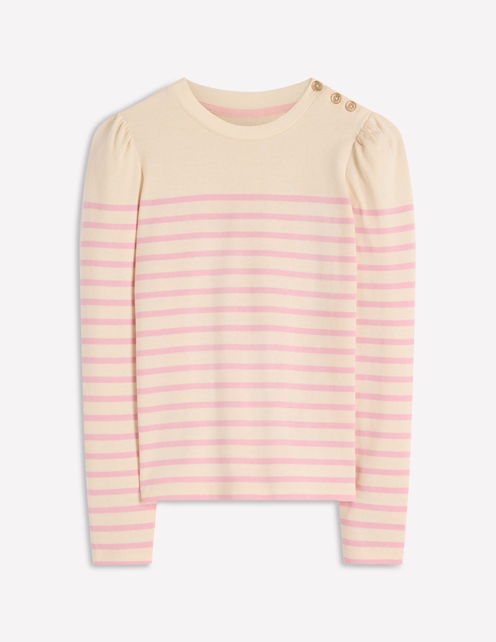 Button Shoulder Mariner-Spring Blossom Pink Stripe