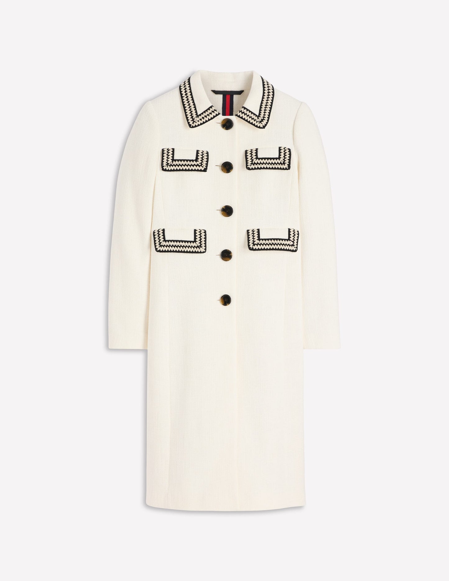 Pocket Detail Coat-Ivory