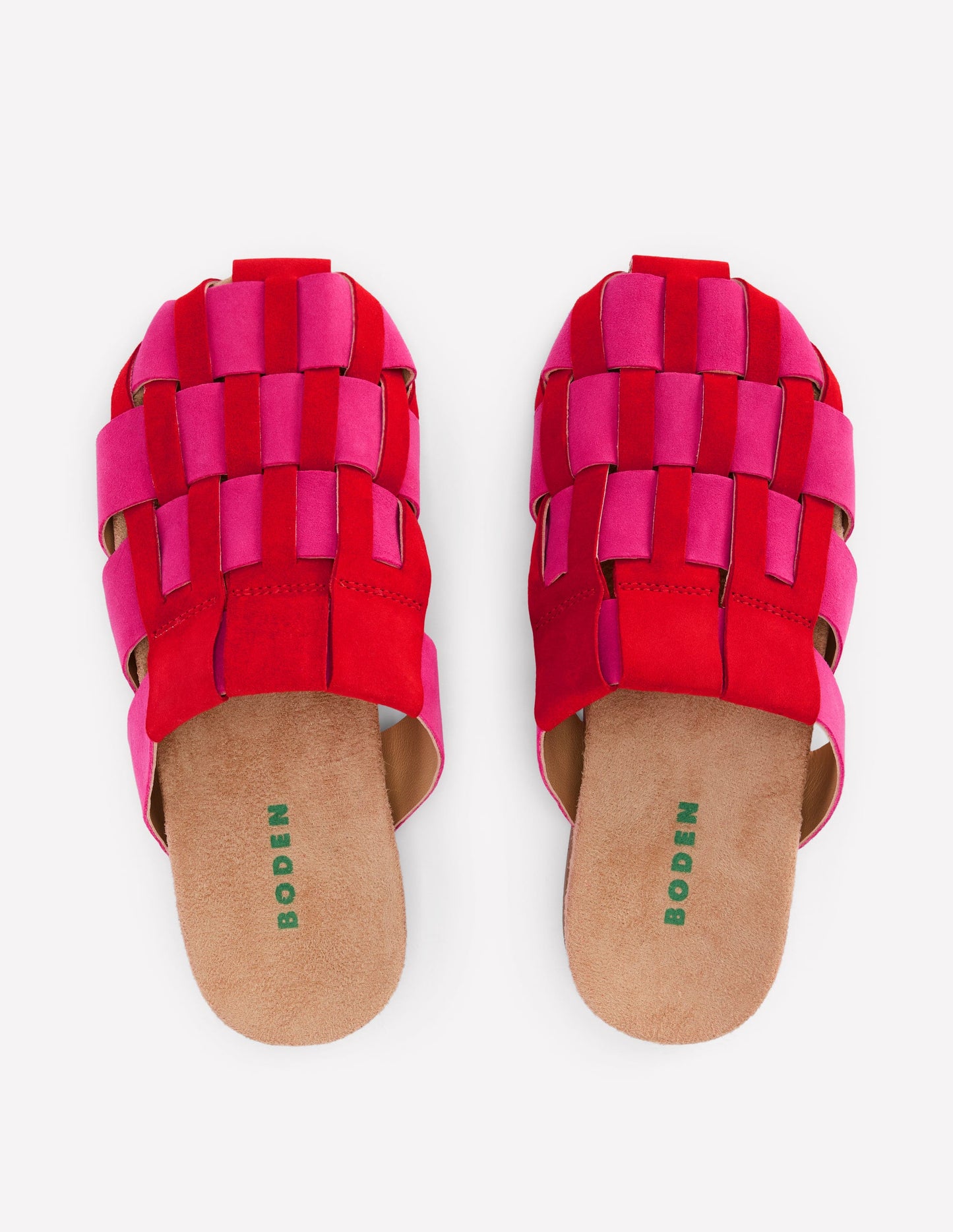 Loretta Multi Strap Clog-Pink/Red