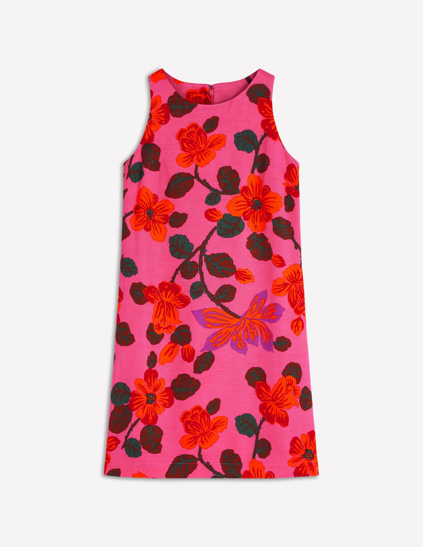 Classic Shift Dress-Pink Elaborate Blossom