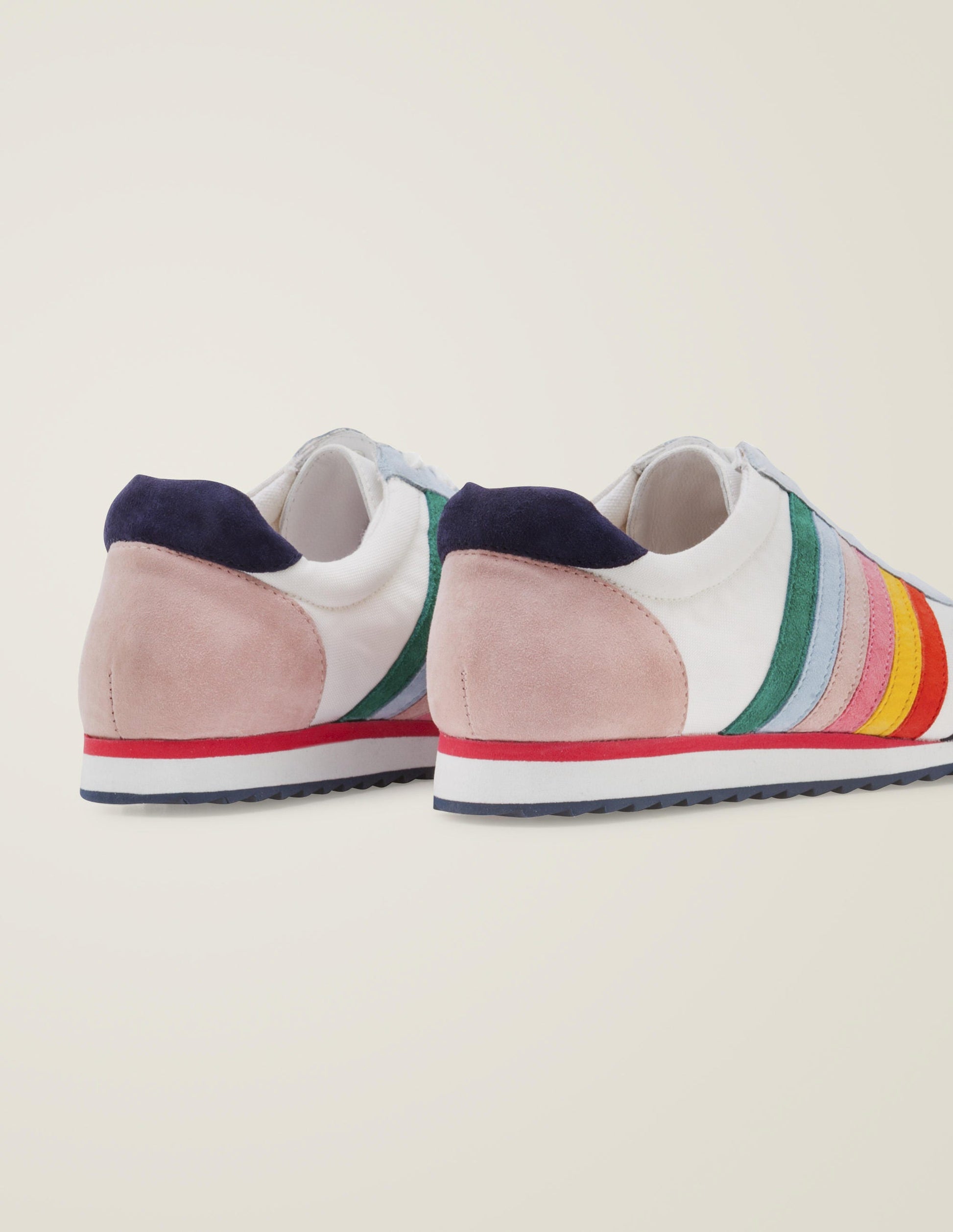 Striped Trainers-White and Rainbow-2