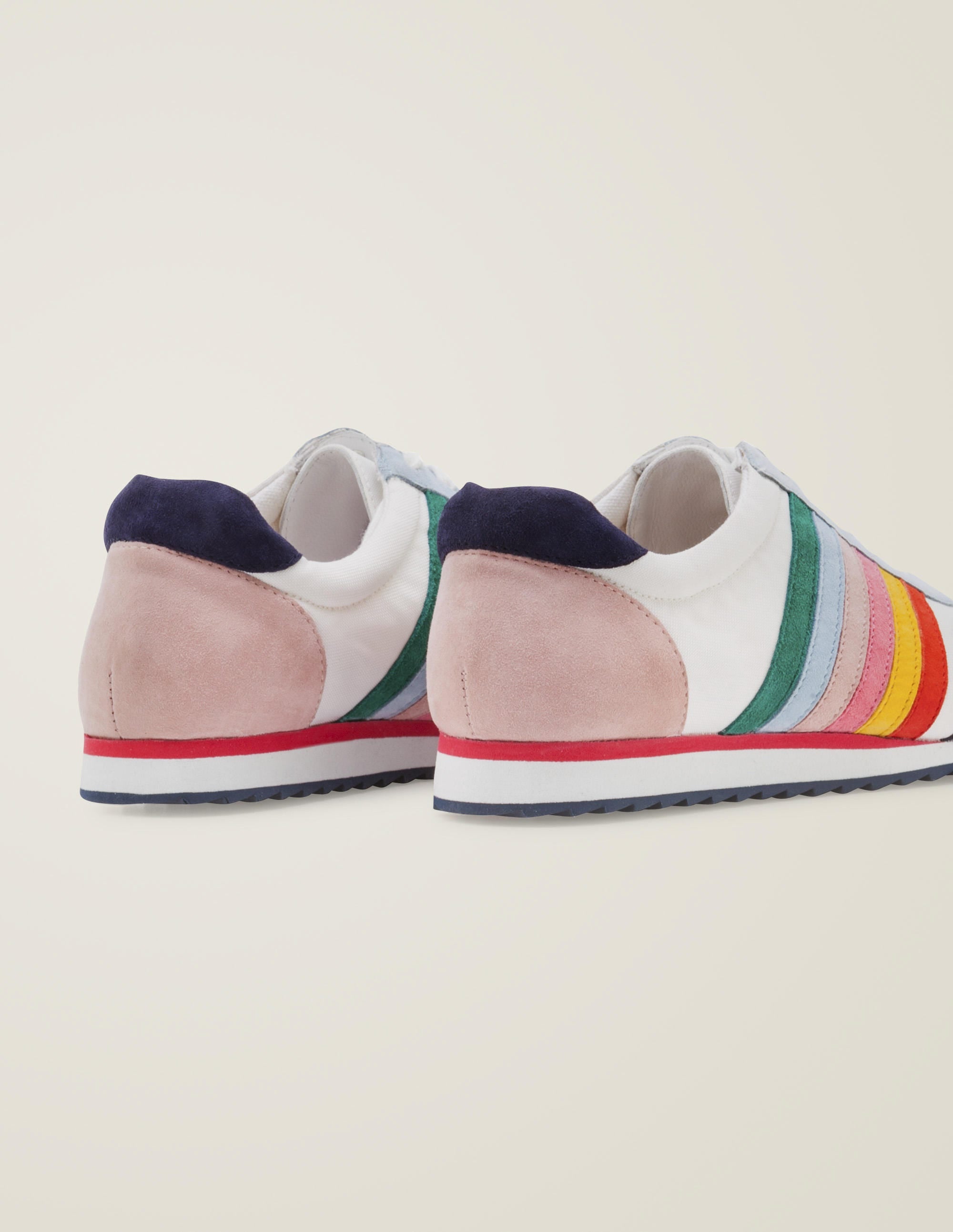Striped Trainers-White and Rainbow - Image 2