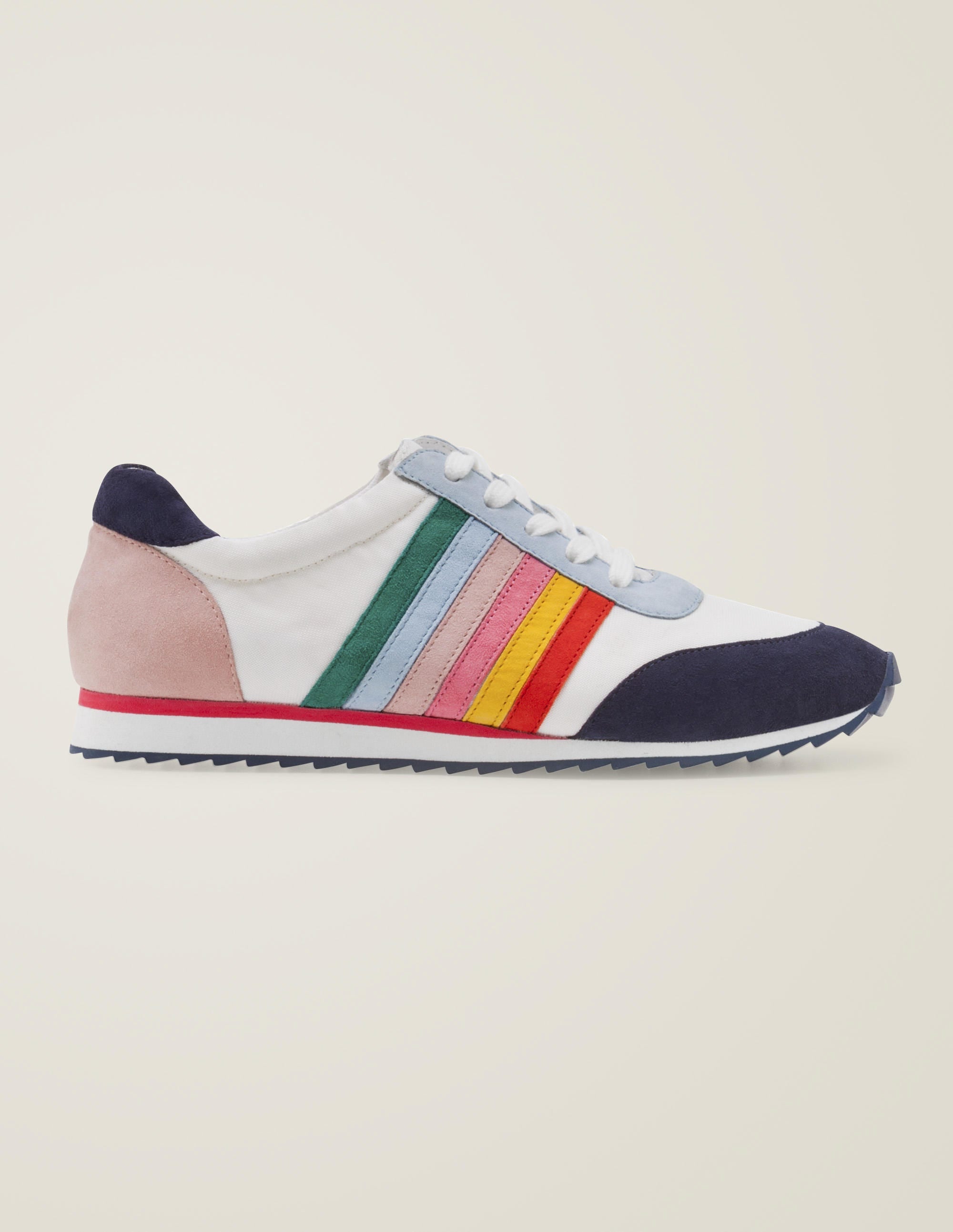 Striped Trainers-White and Rainbow - Image 3