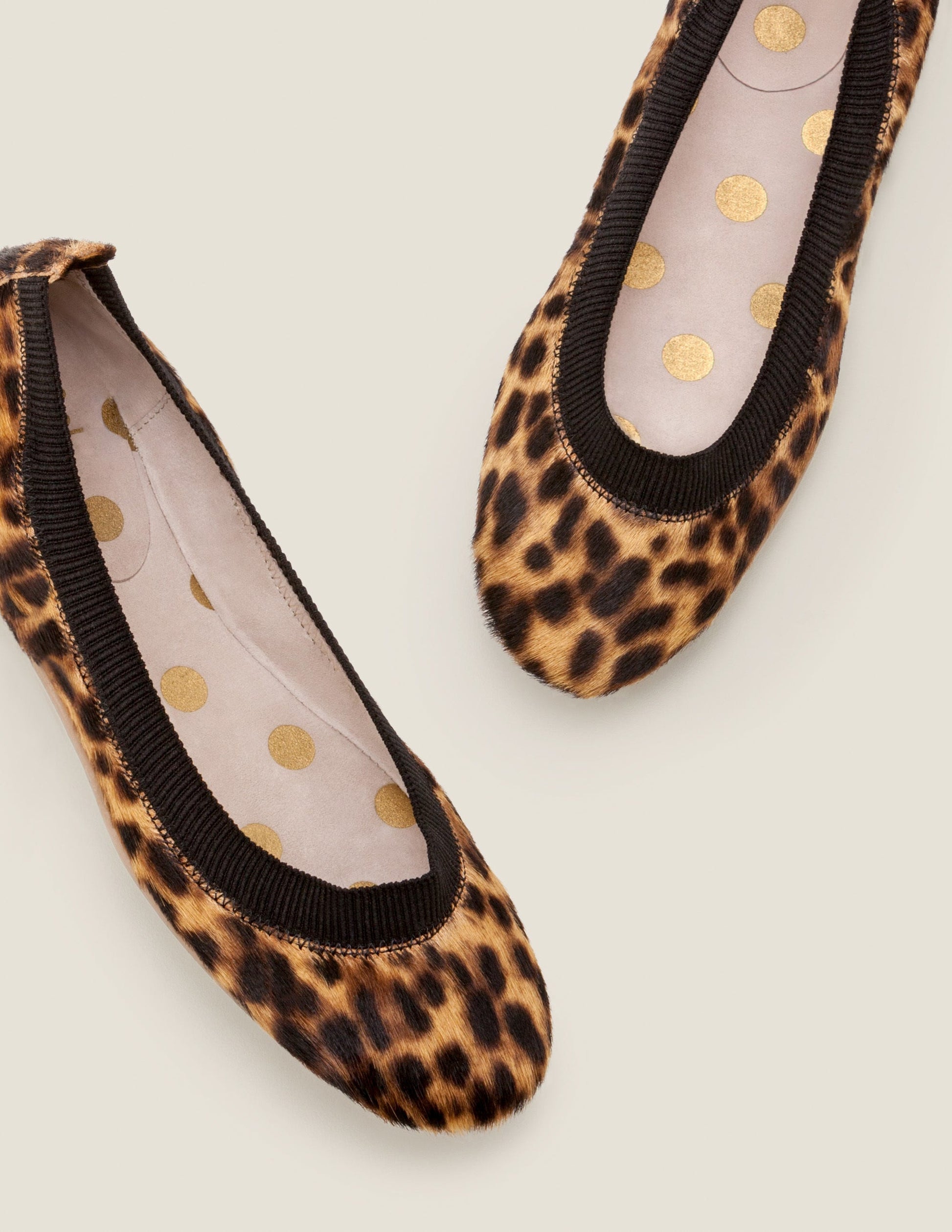 Hettie Flexi Ballerinas-Tan Leopard/Black-1