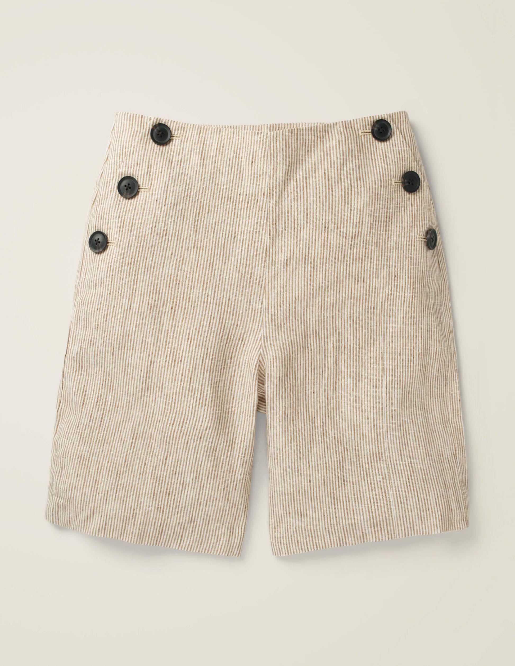 Falmouth Linen Shorts-Ticking Stripe-8