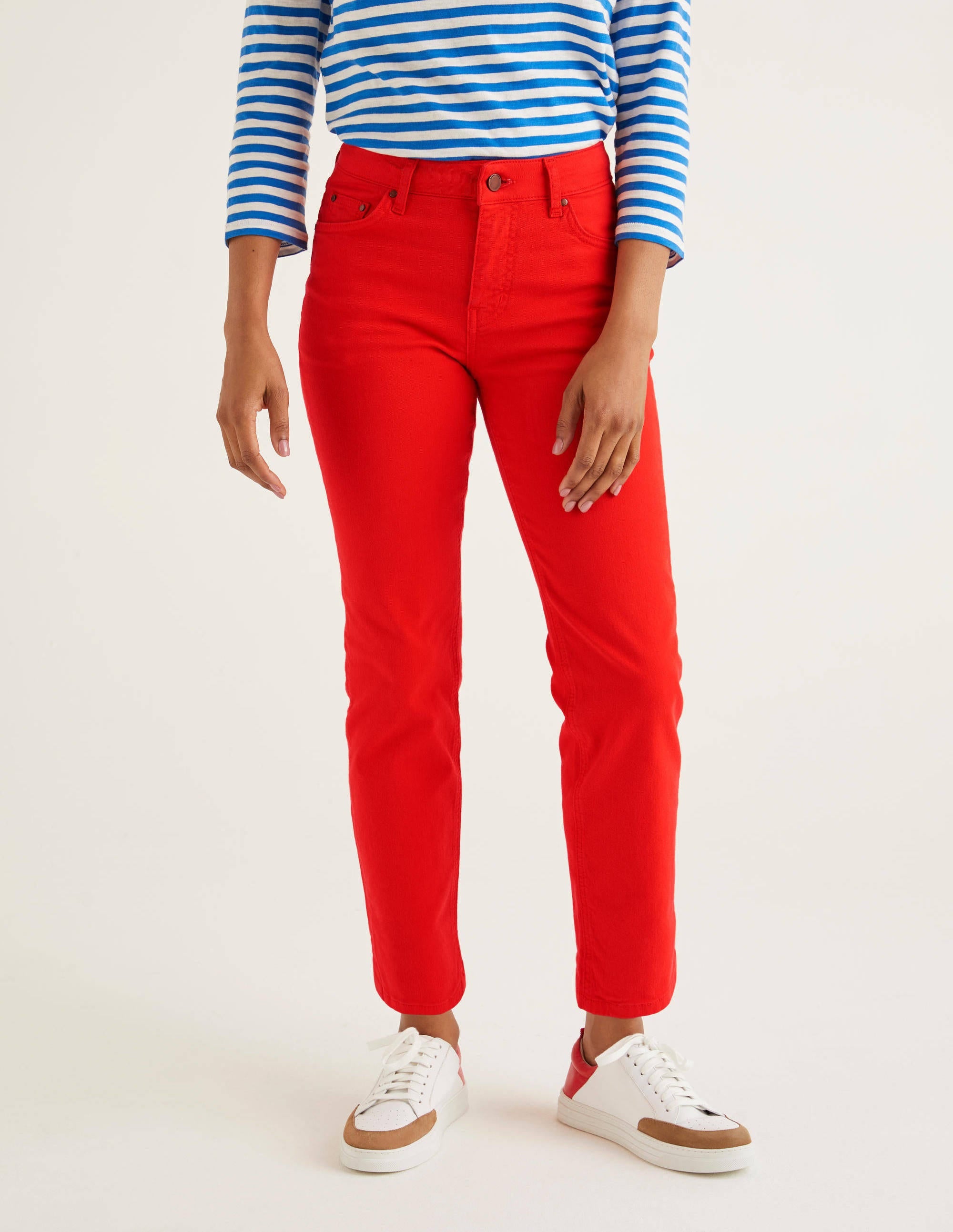 Slim Straight Ankle Skimmers-Orange Sunset - Image 1