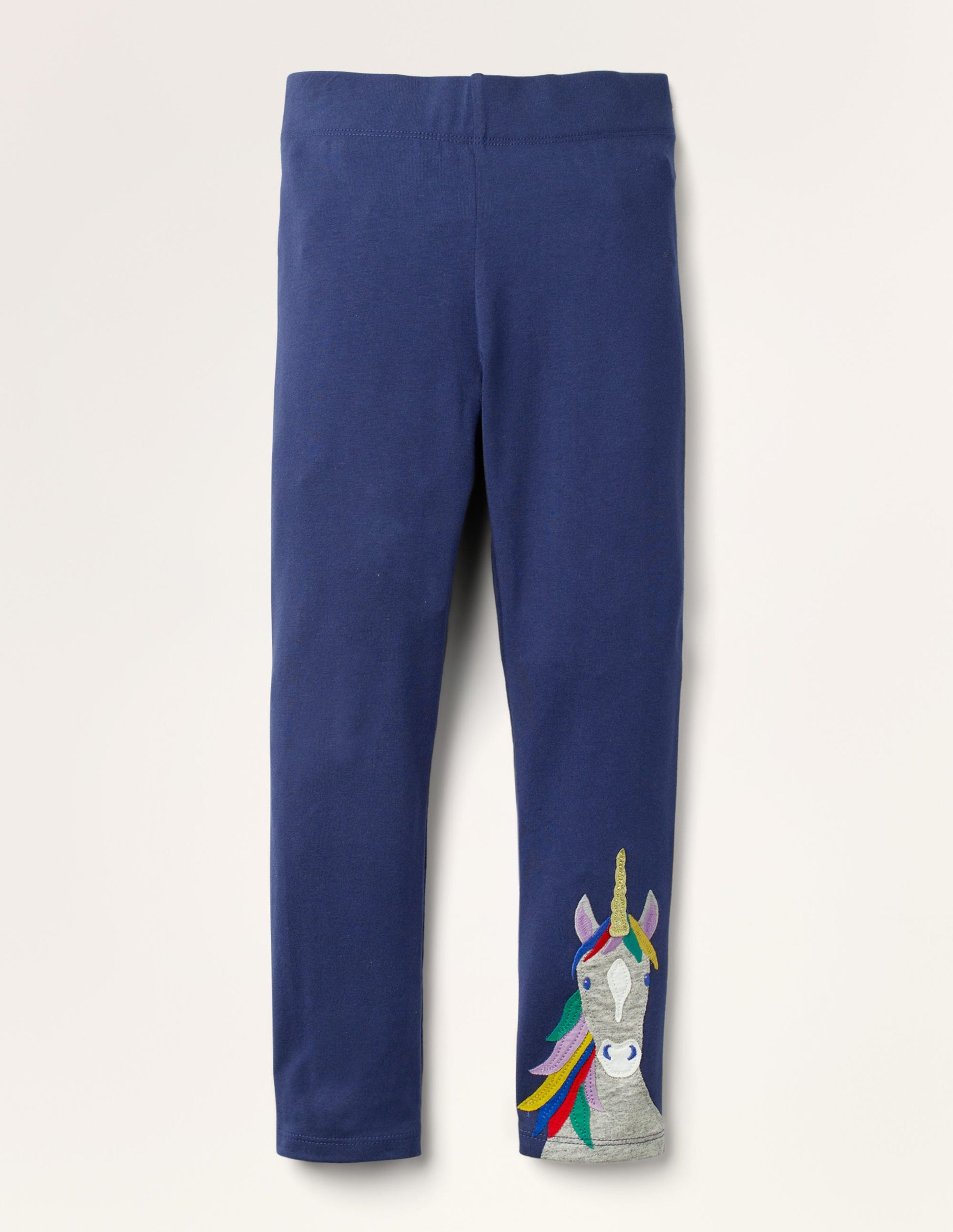 Fun Appliqué Leggings-Starboard Blue Unicorn-1