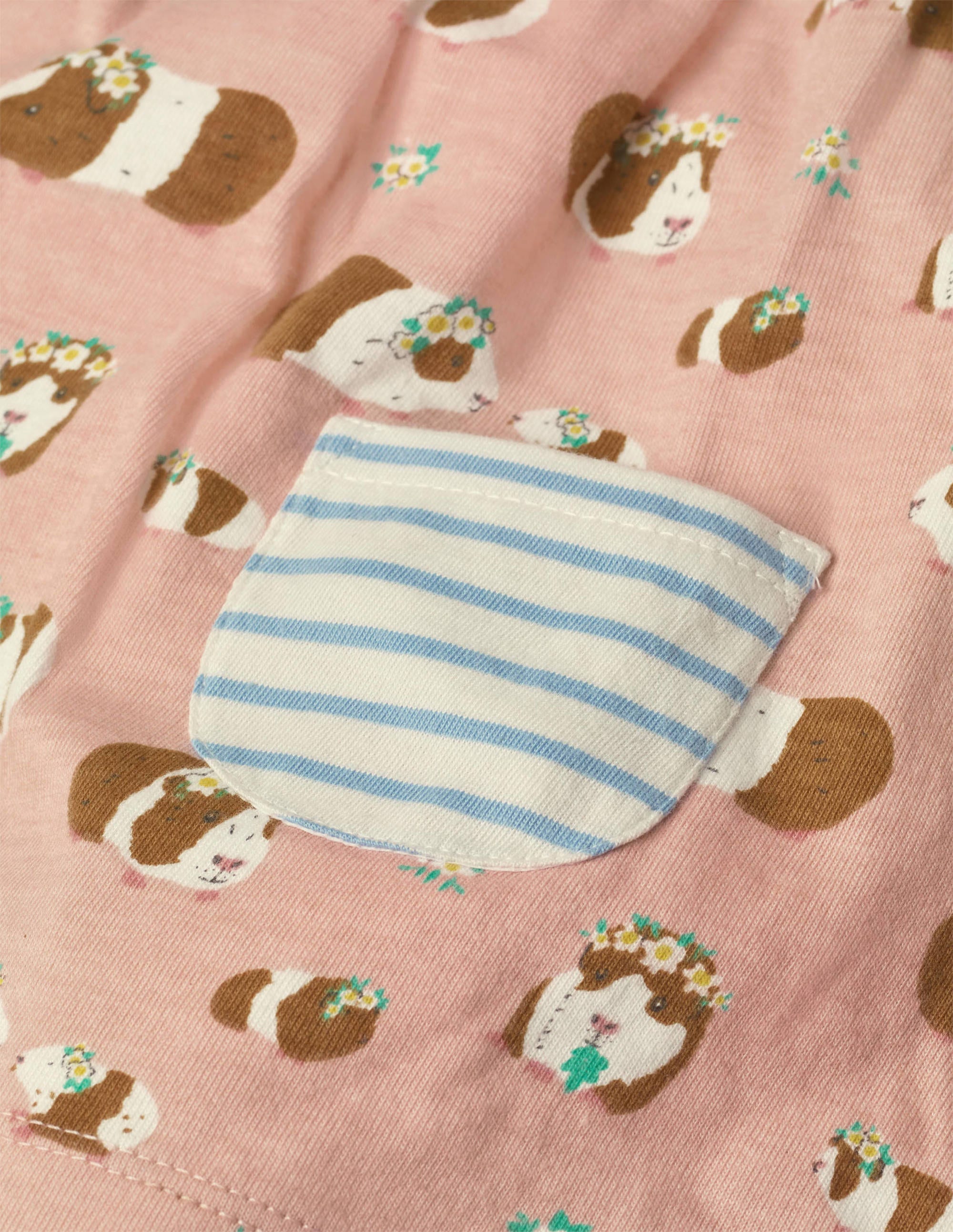 Jersey Hotchpotch Dress-Chalky Pink Baby Guinea - Image 3