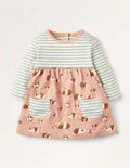 Jersey Hotchpotch Dress-Chalky Pink Baby Guinea