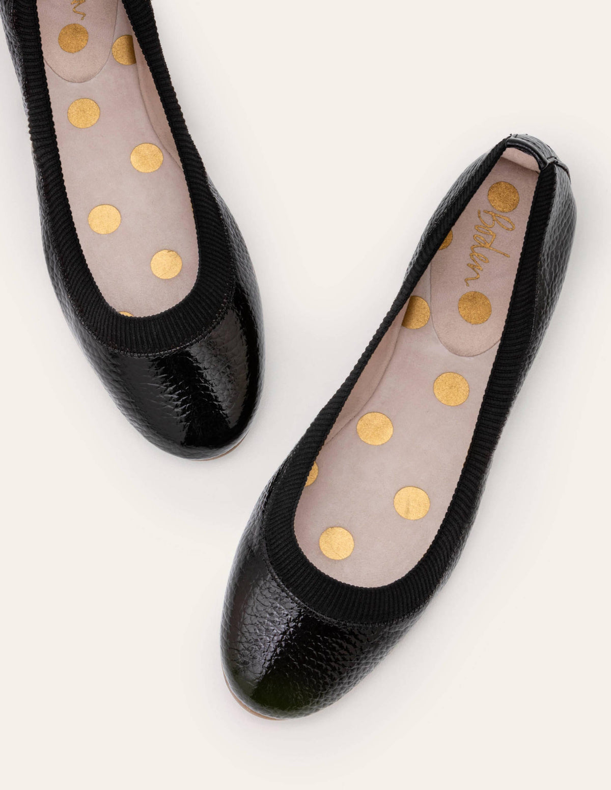Hettie Flexi Ballerinas-Black Patent - Image 1