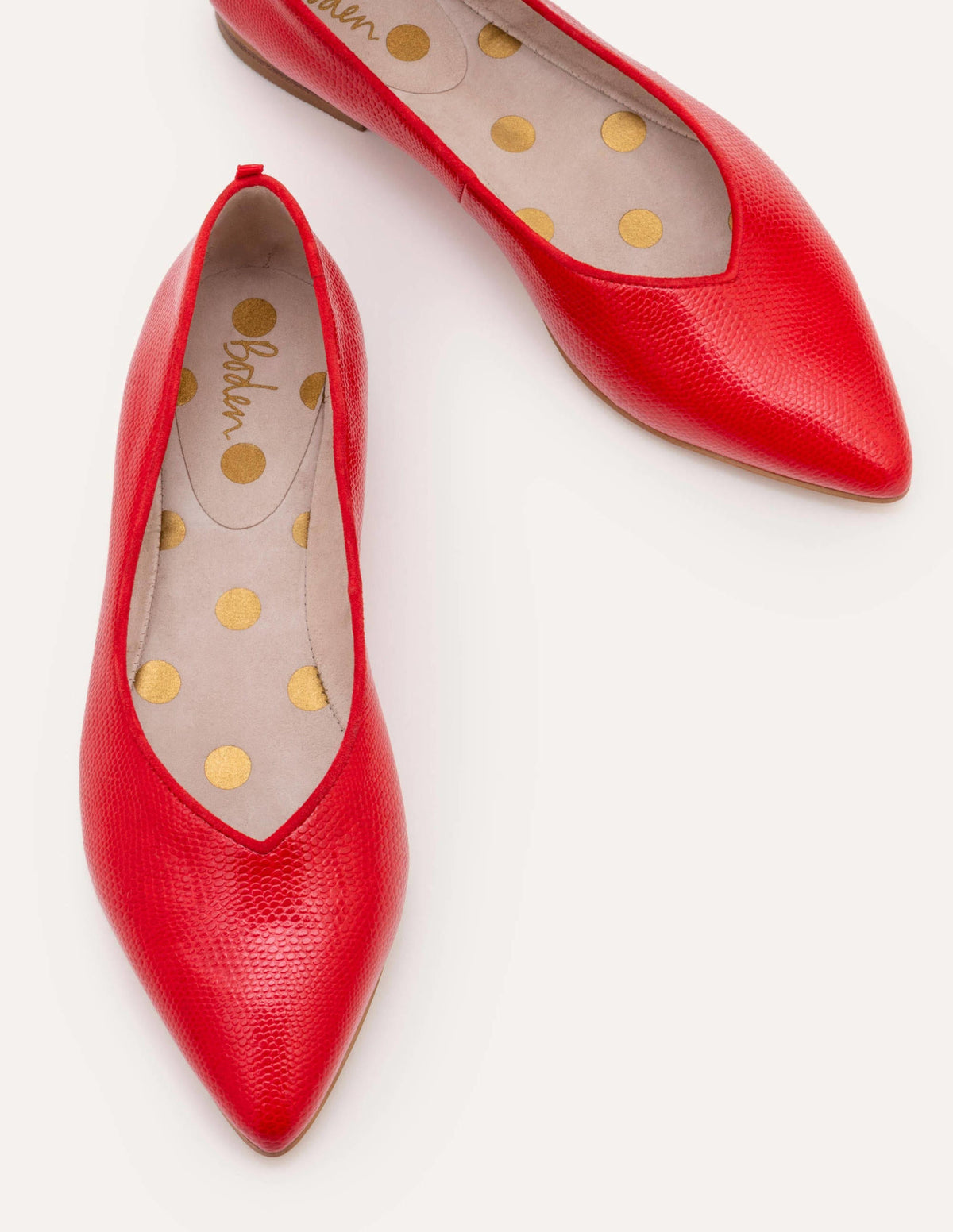 Julia Pointed Flats-Red Lizard-1