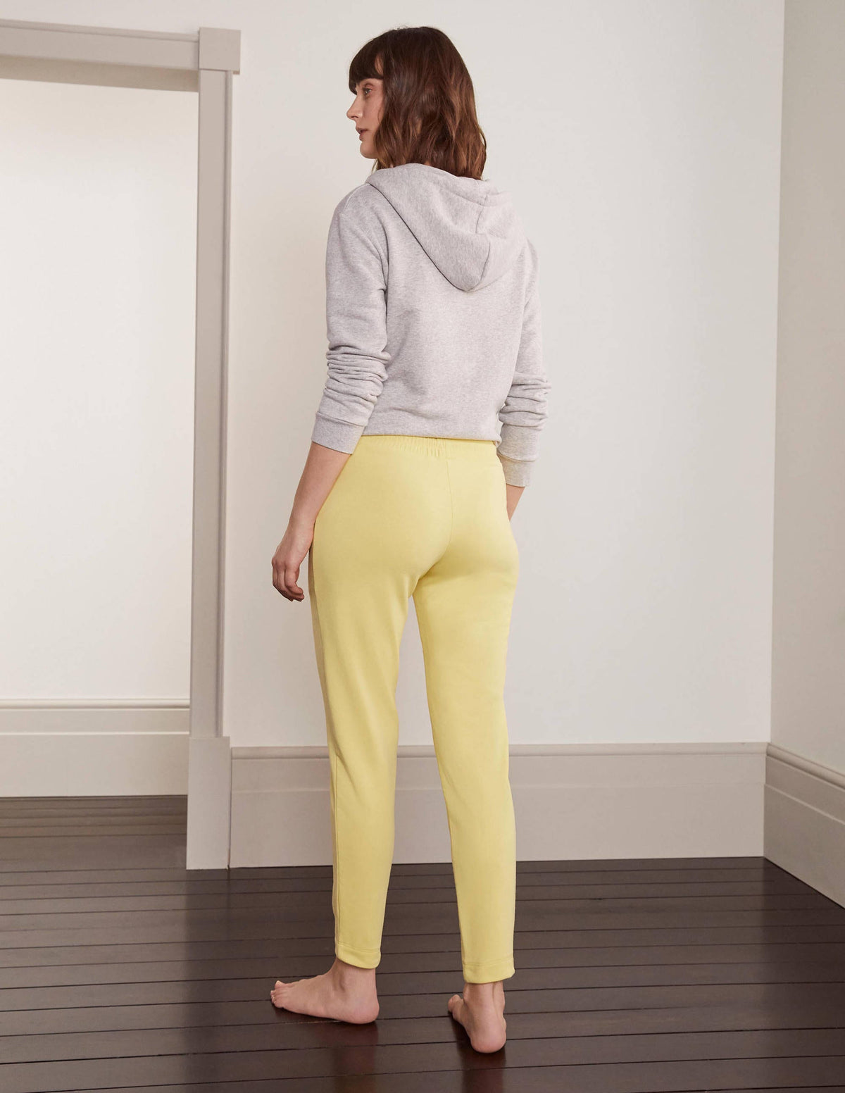 Ava Jersey Joggers-Pale Lemon - Image 2