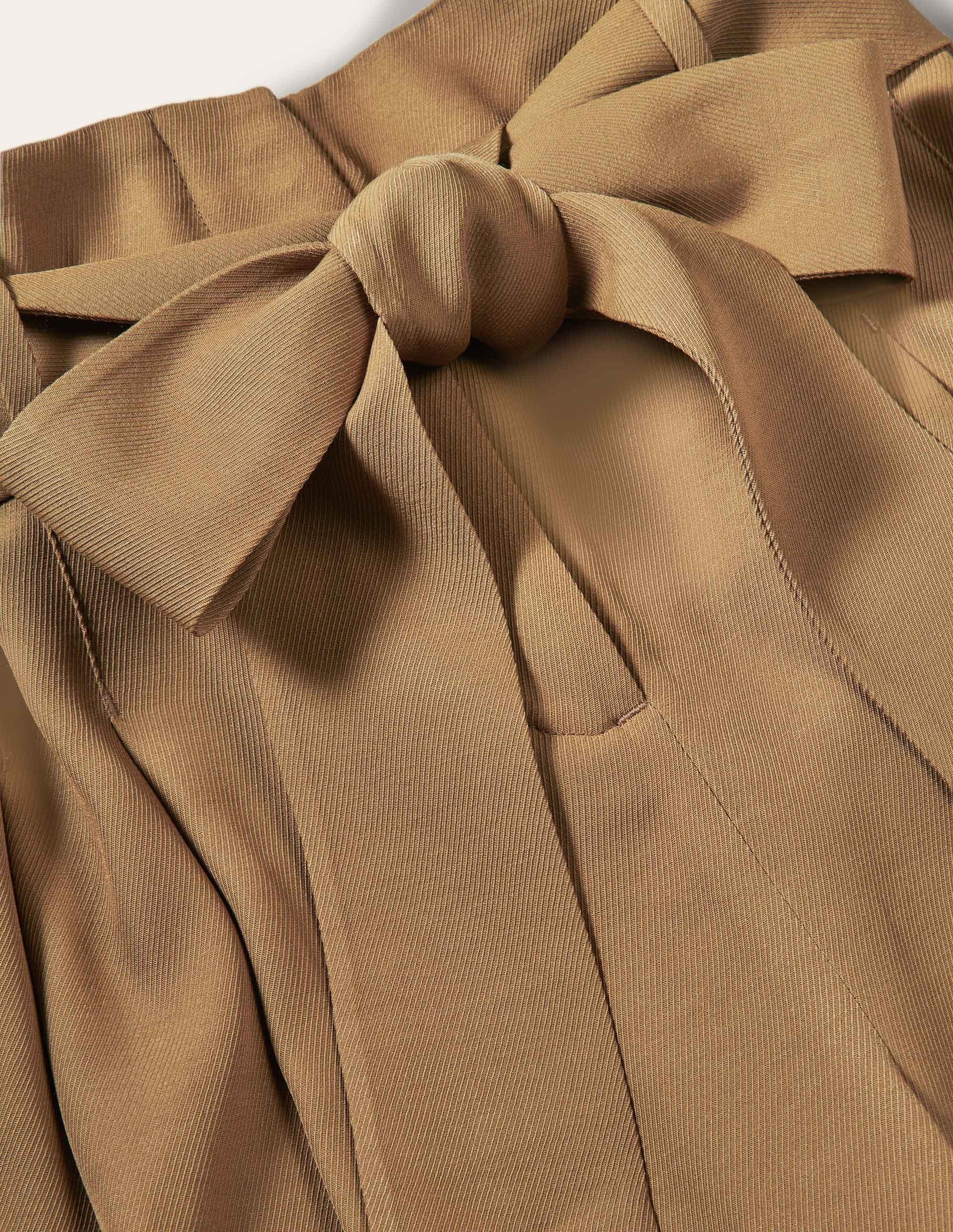 Melville Tie Waist Culottes-Camel-4
