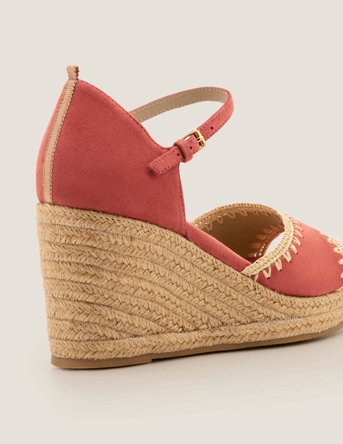 Layla Espadrille Wedges-Rouge - Image 1