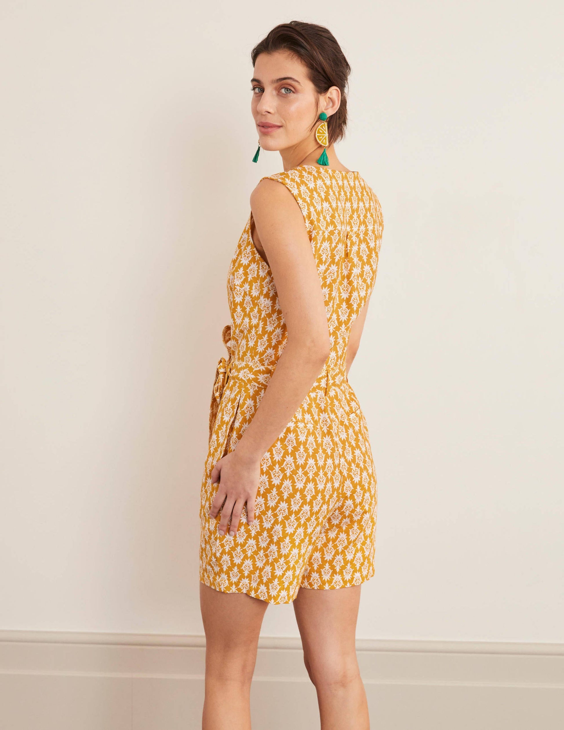 Verity Playsuit-Yellow Woodblock-2