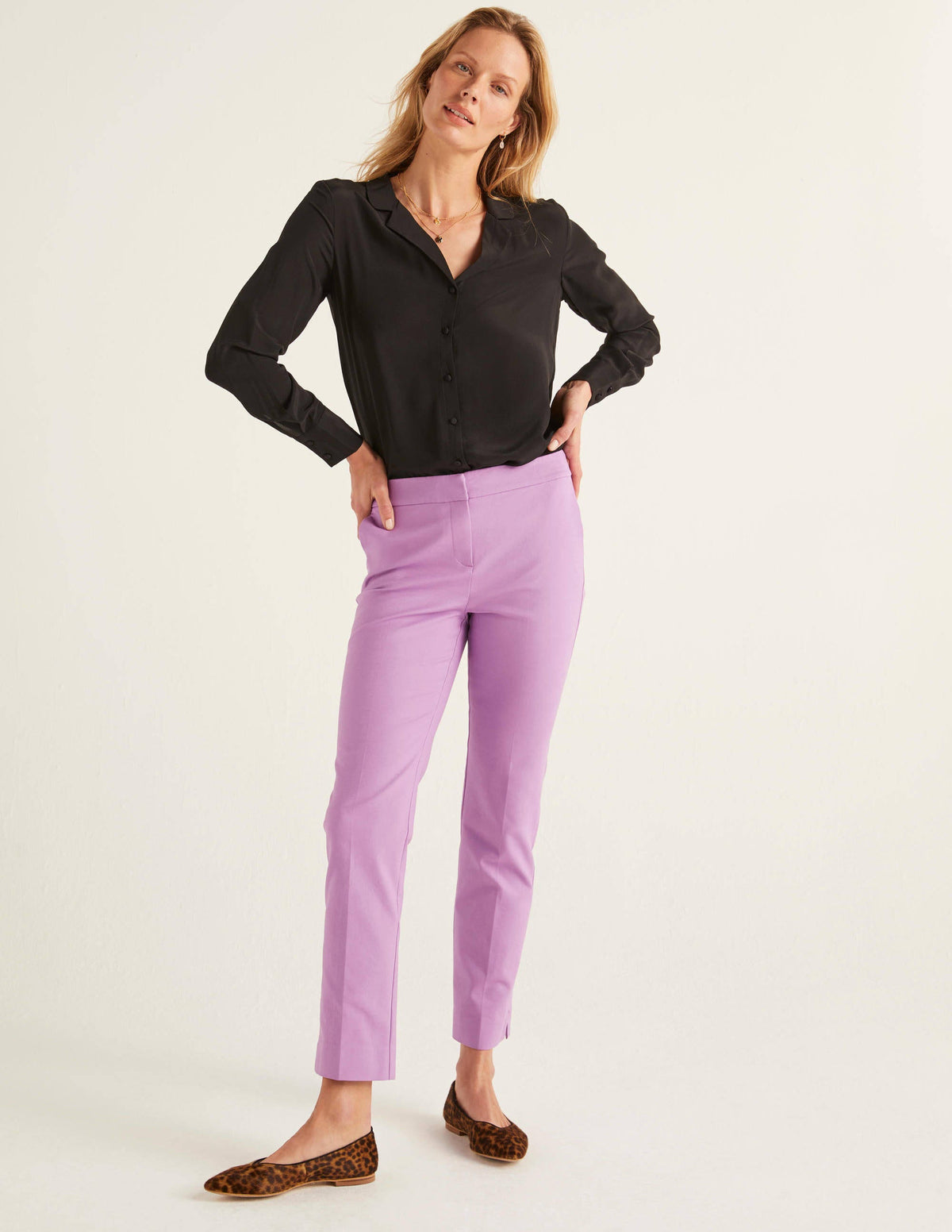 Tabitha Silk Shirt-Black-2