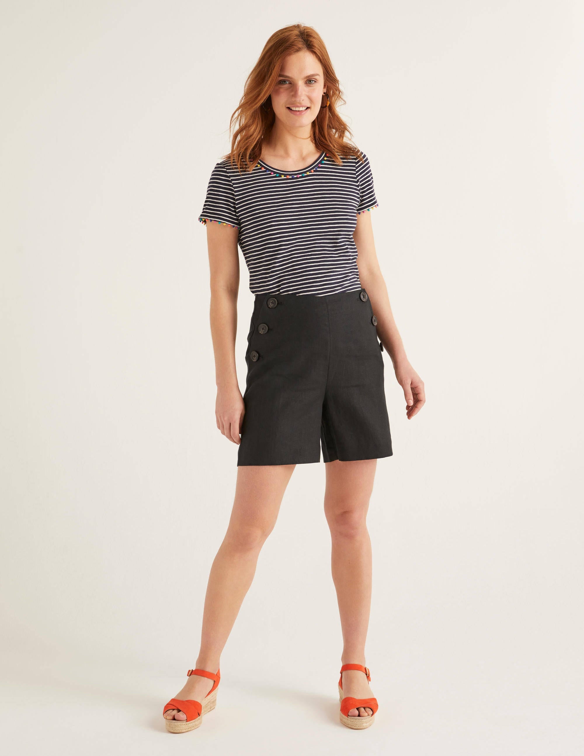 Falmouth Linen Shorts-Black - Image 4