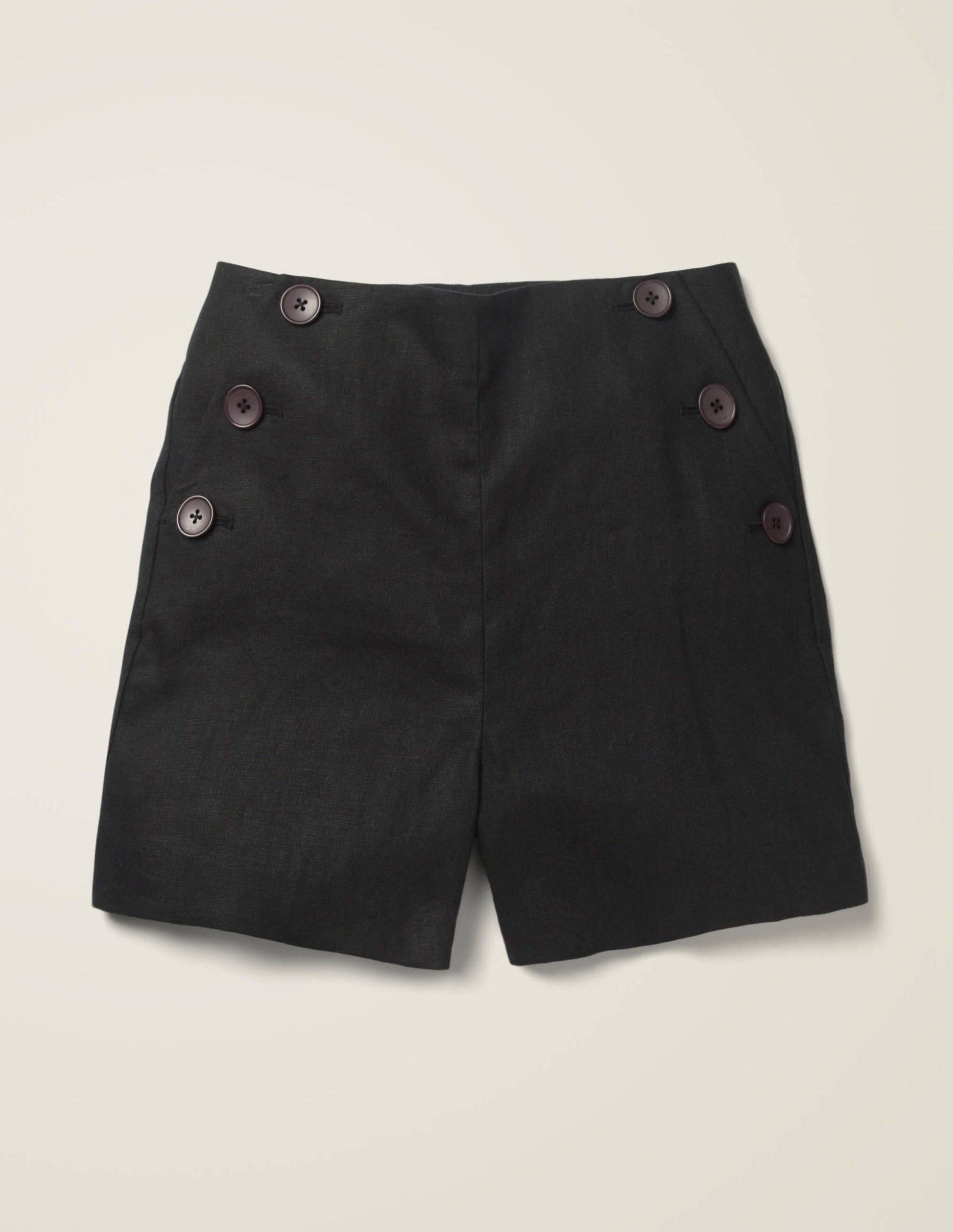 Falmouth Linen Shorts-Black-5