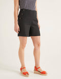 Falmouth Linen Shorts-Black