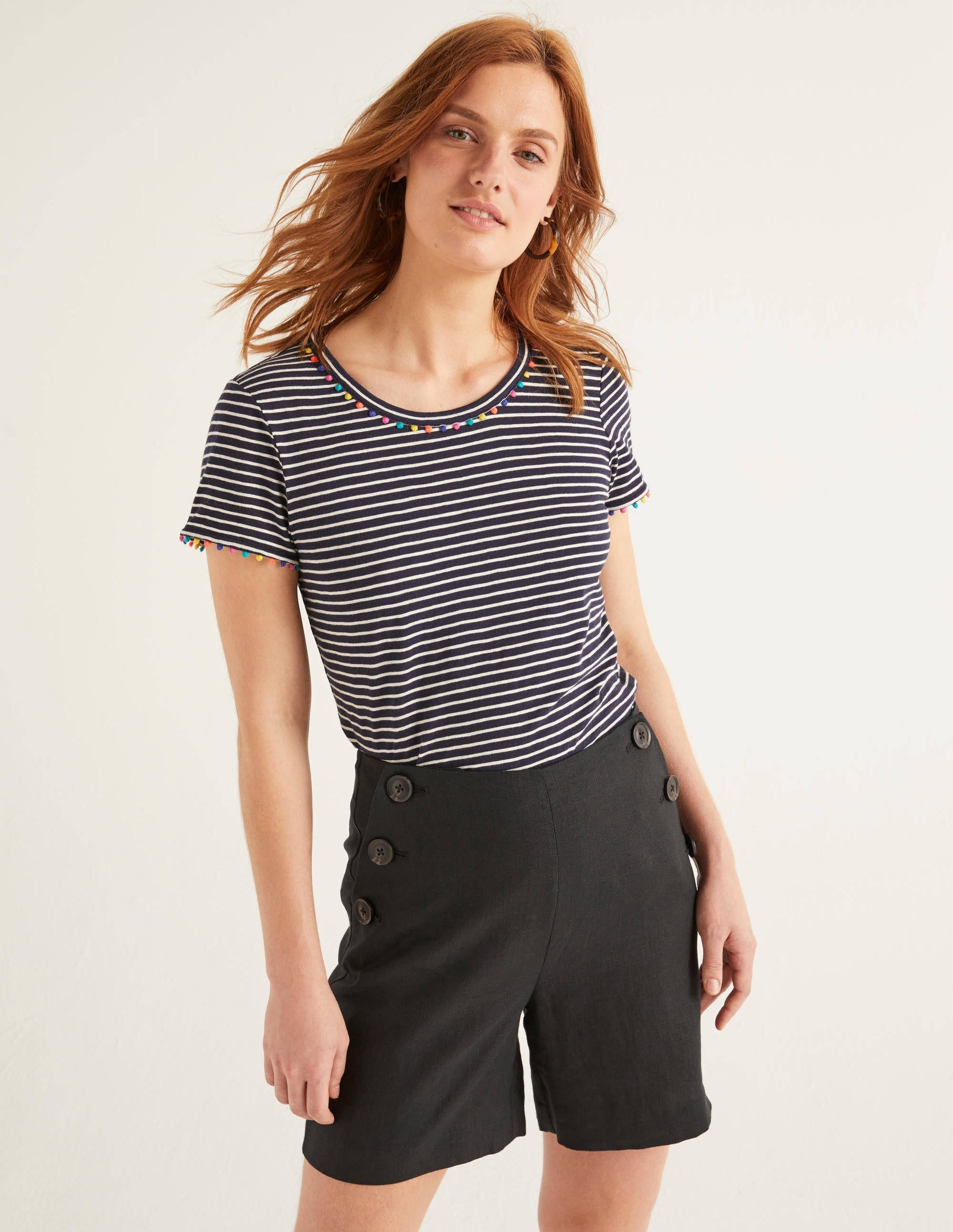 Falmouth Linen Shorts-Black - Image 2