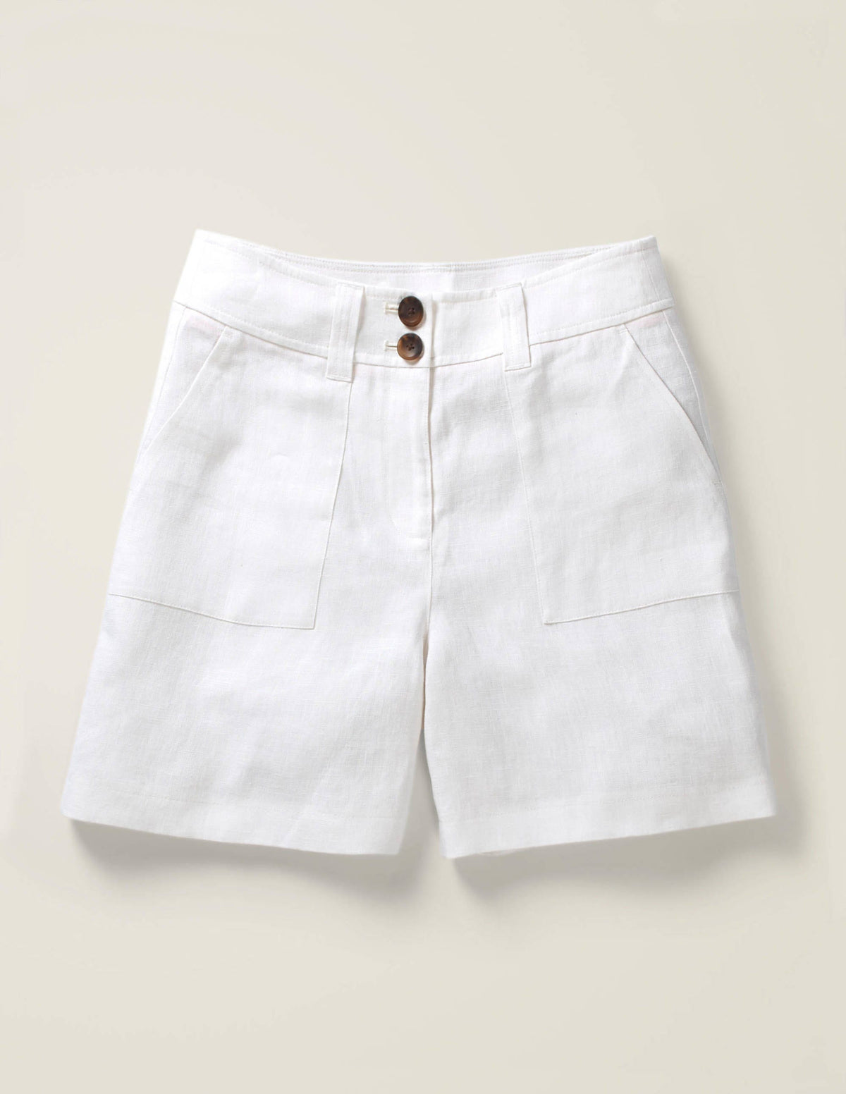 Filey Seamed Pocket Shorts-White-6