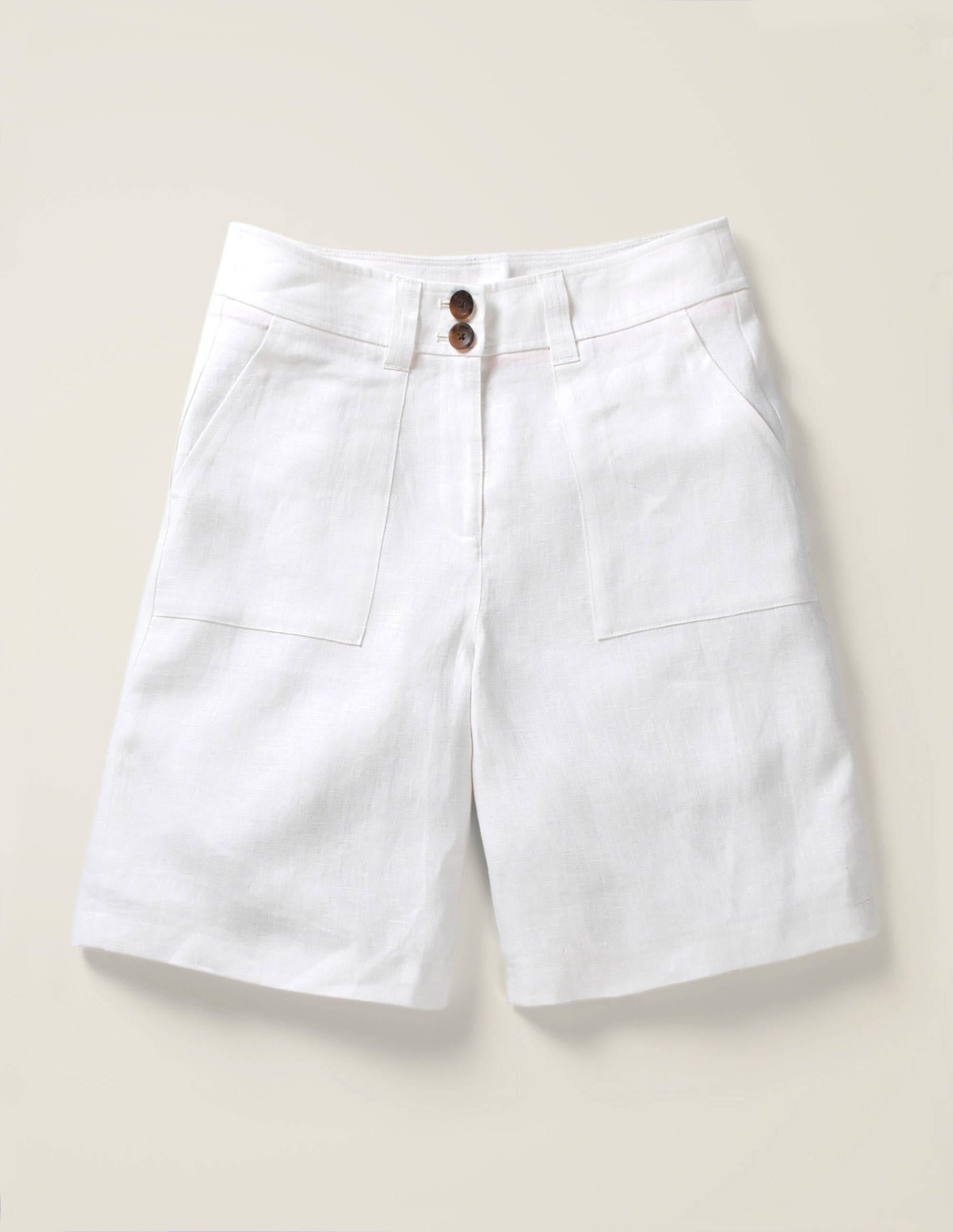 Filey Seamed Pocket Shorts-White - Image 7