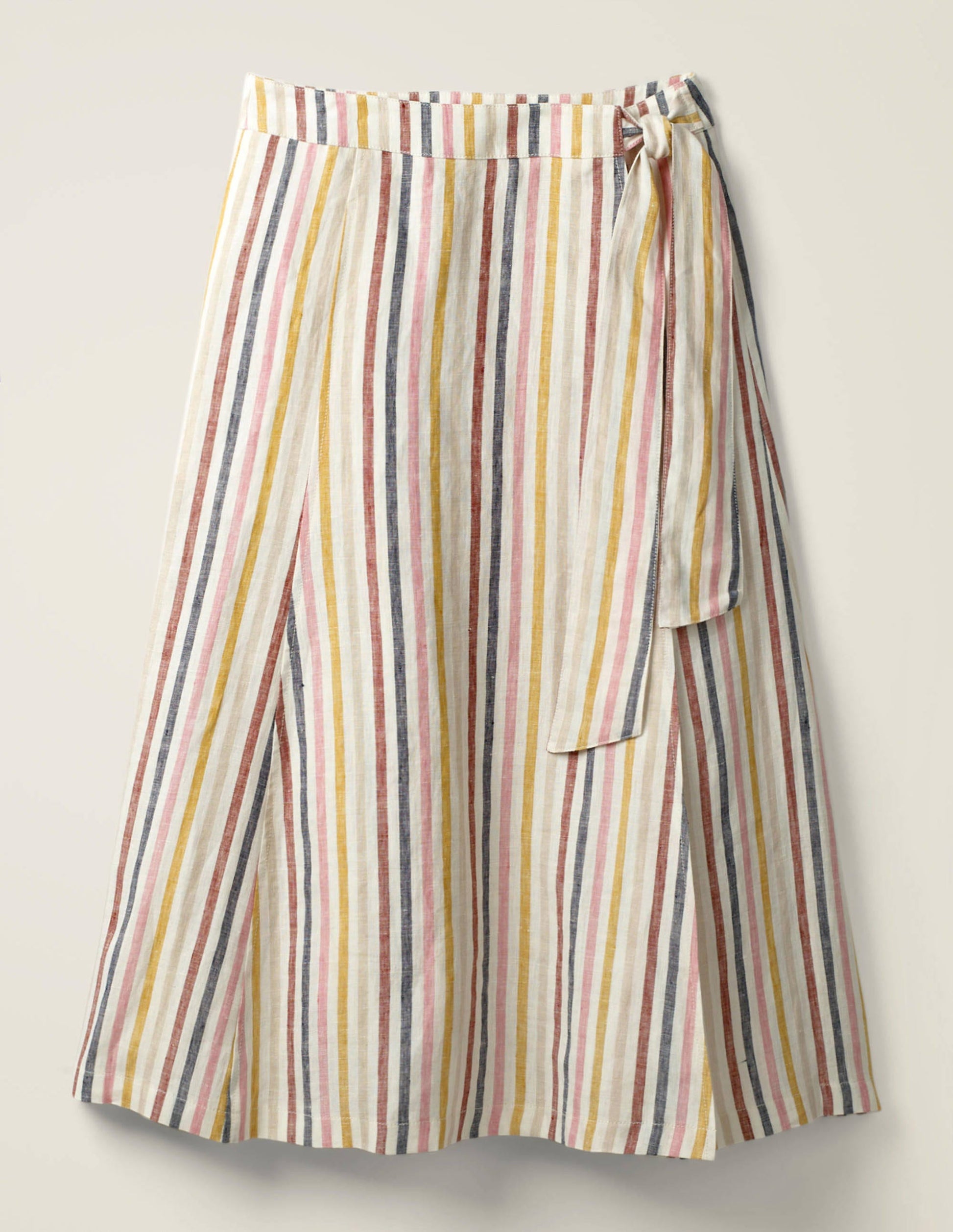 Radlett Linen Wrap Skirt-Tuscan Sun Stripe-5