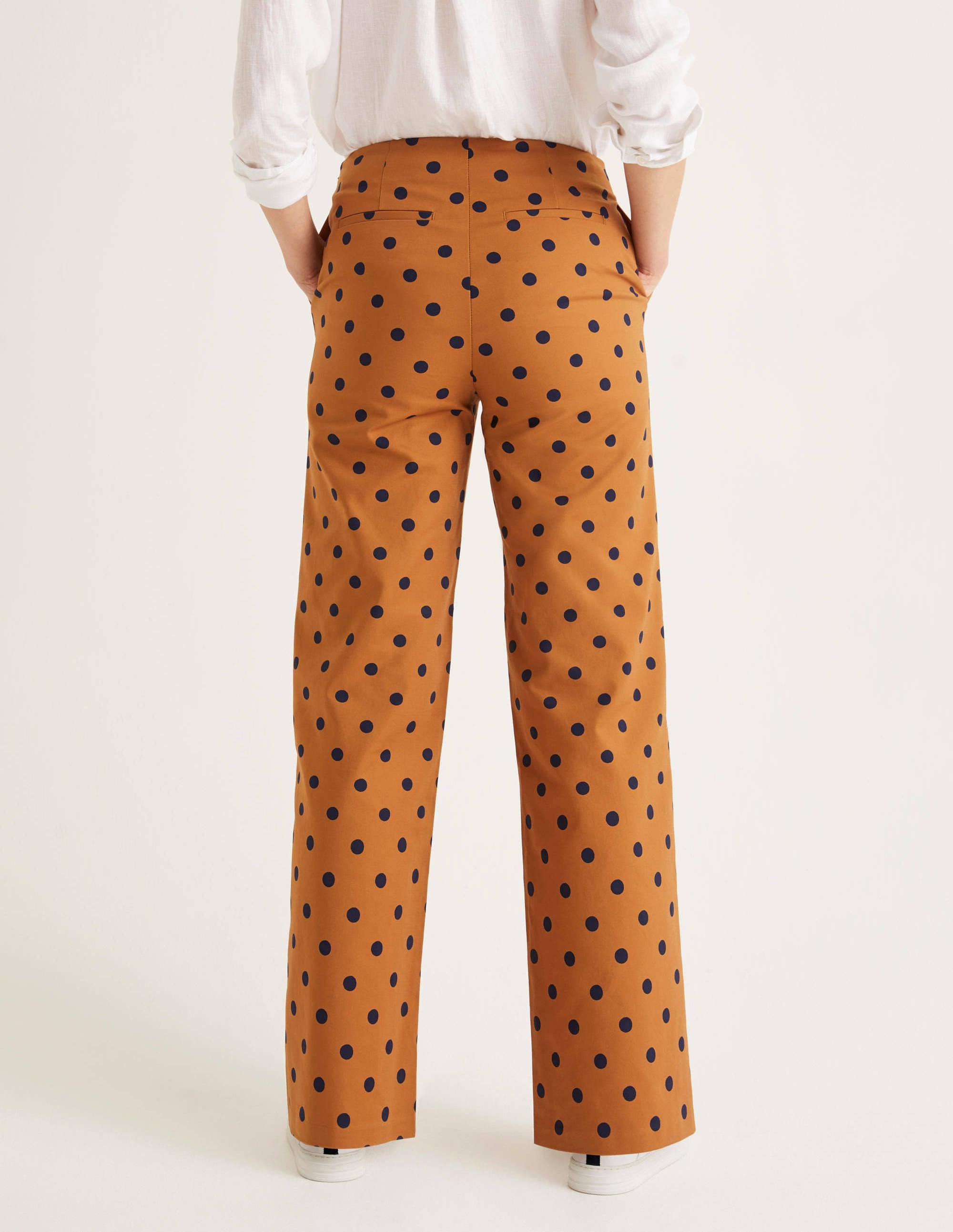 Sloane Wide Leg Trousers-Gingerbread Spot - Image 3