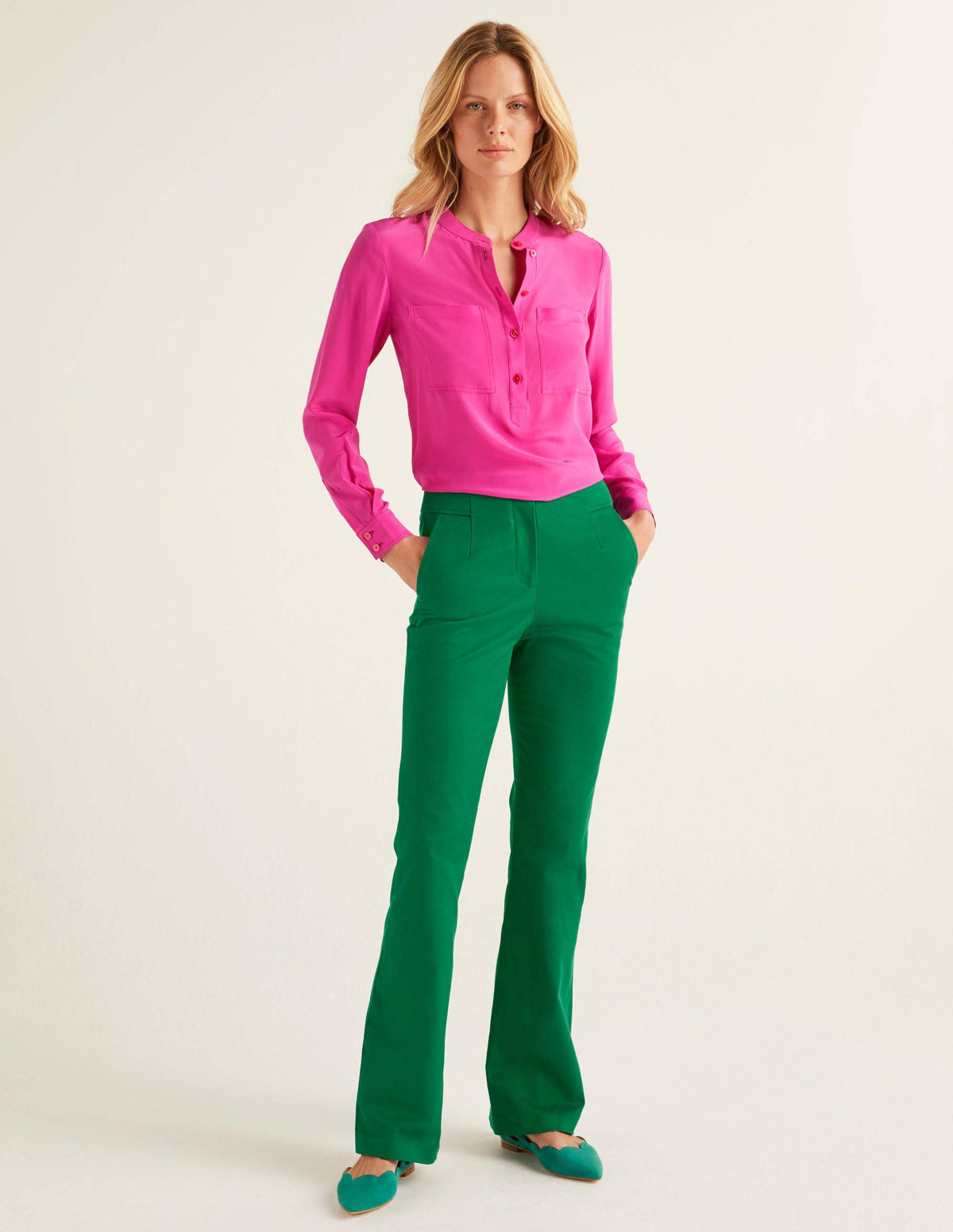 Westmoreland Bootcut Trousers-Forest - Image 4