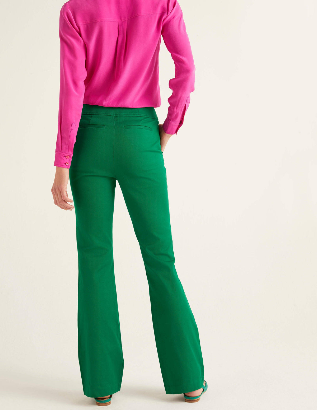 Westmoreland Bootcut Trousers-Forest-3
