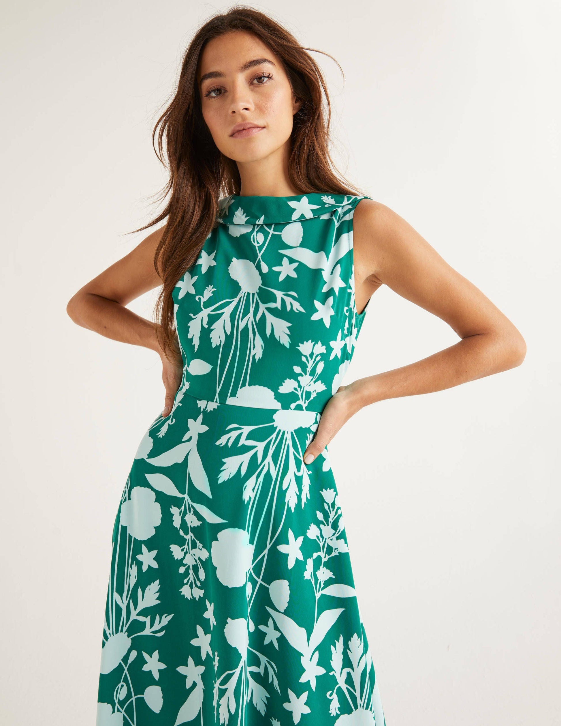Clarissa Midi Dress-Forest, Garden Charm-1