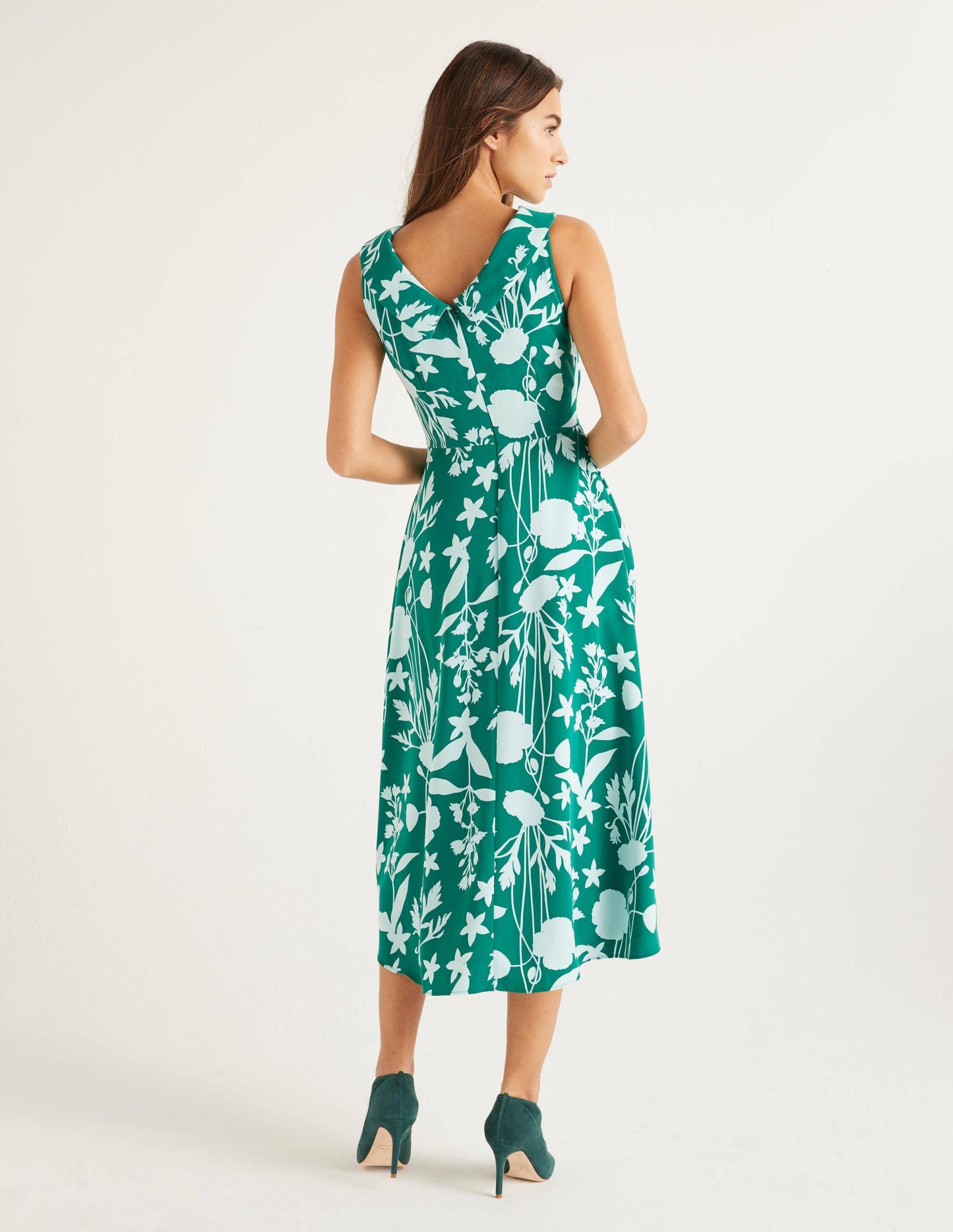 Clarissa Midi Dress-Forest, Garden Charm
