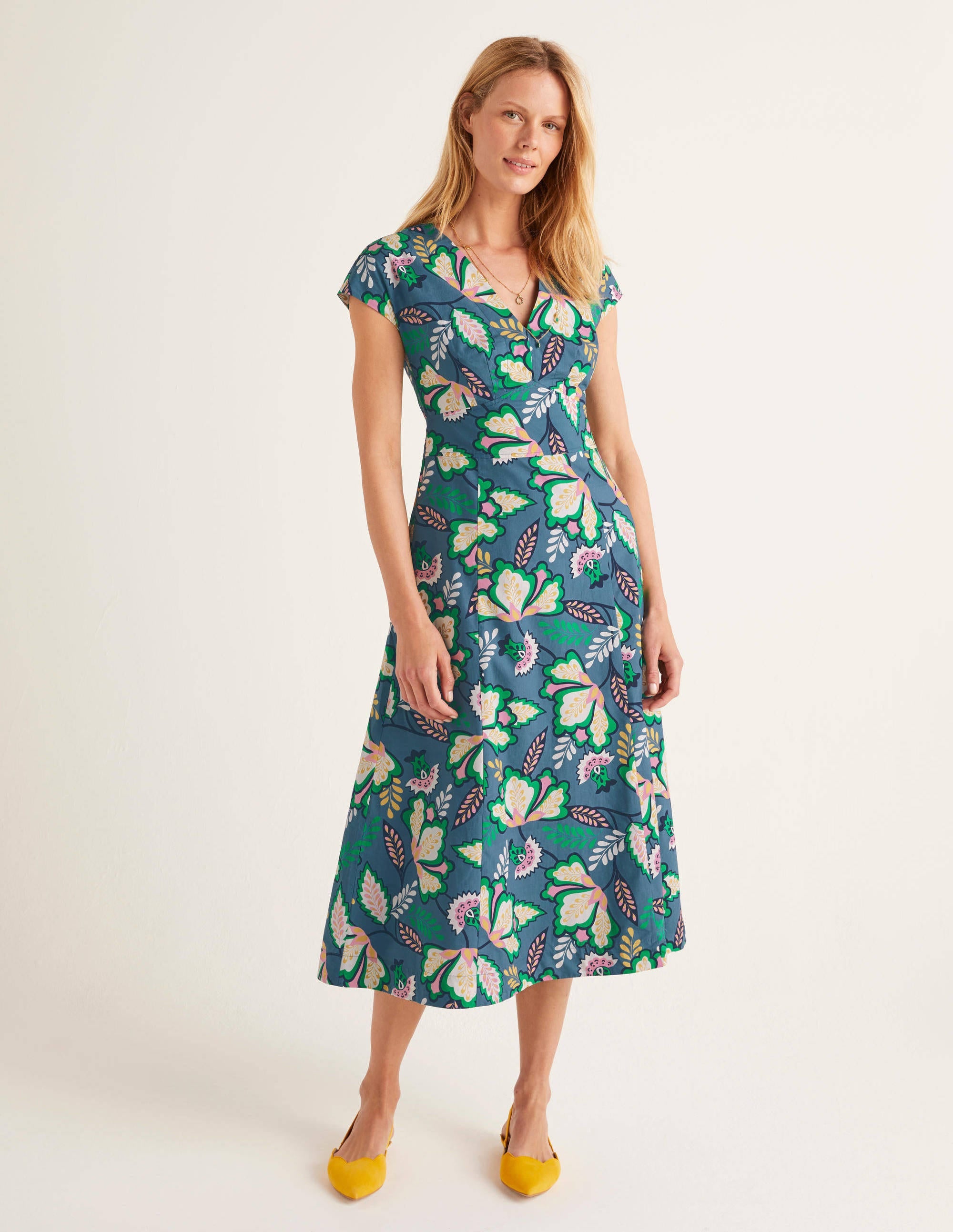 Natasha Cotton Dress-Sailor, Jungle Bloom - Image 4